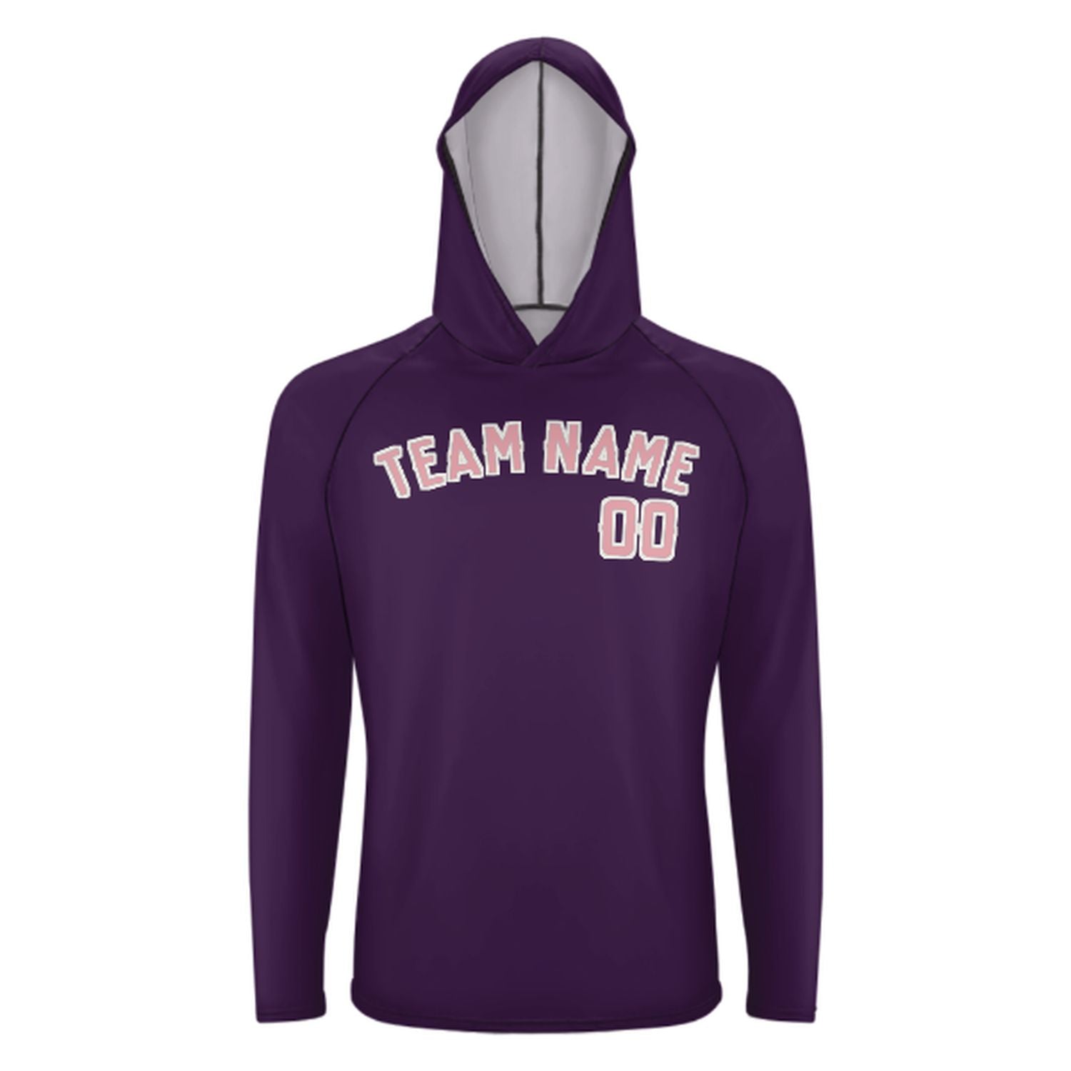Maßgeschneidertes Lila Rosa UV-Hoodie