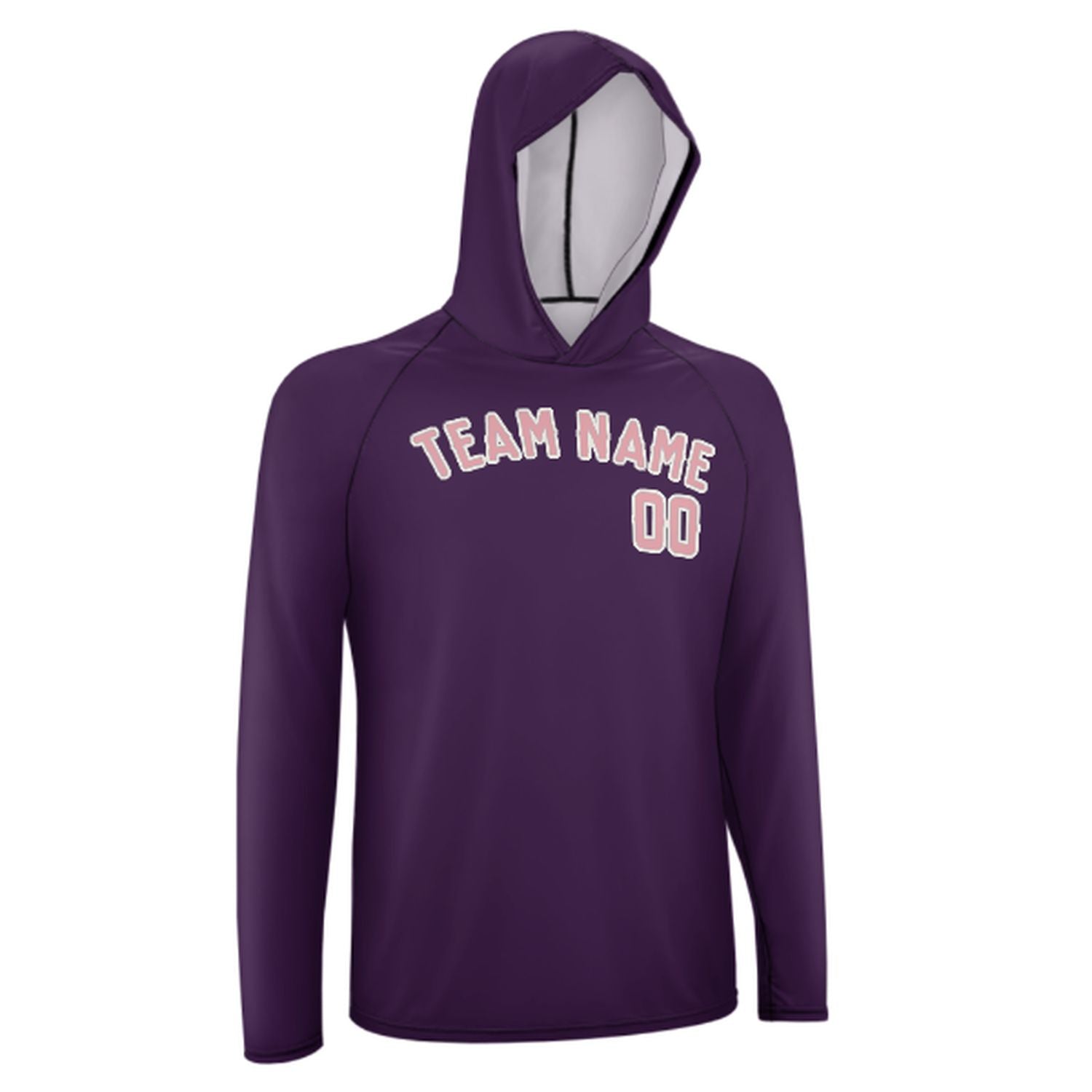 Maßgeschneidertes Lila Rosa UV-Hoodie