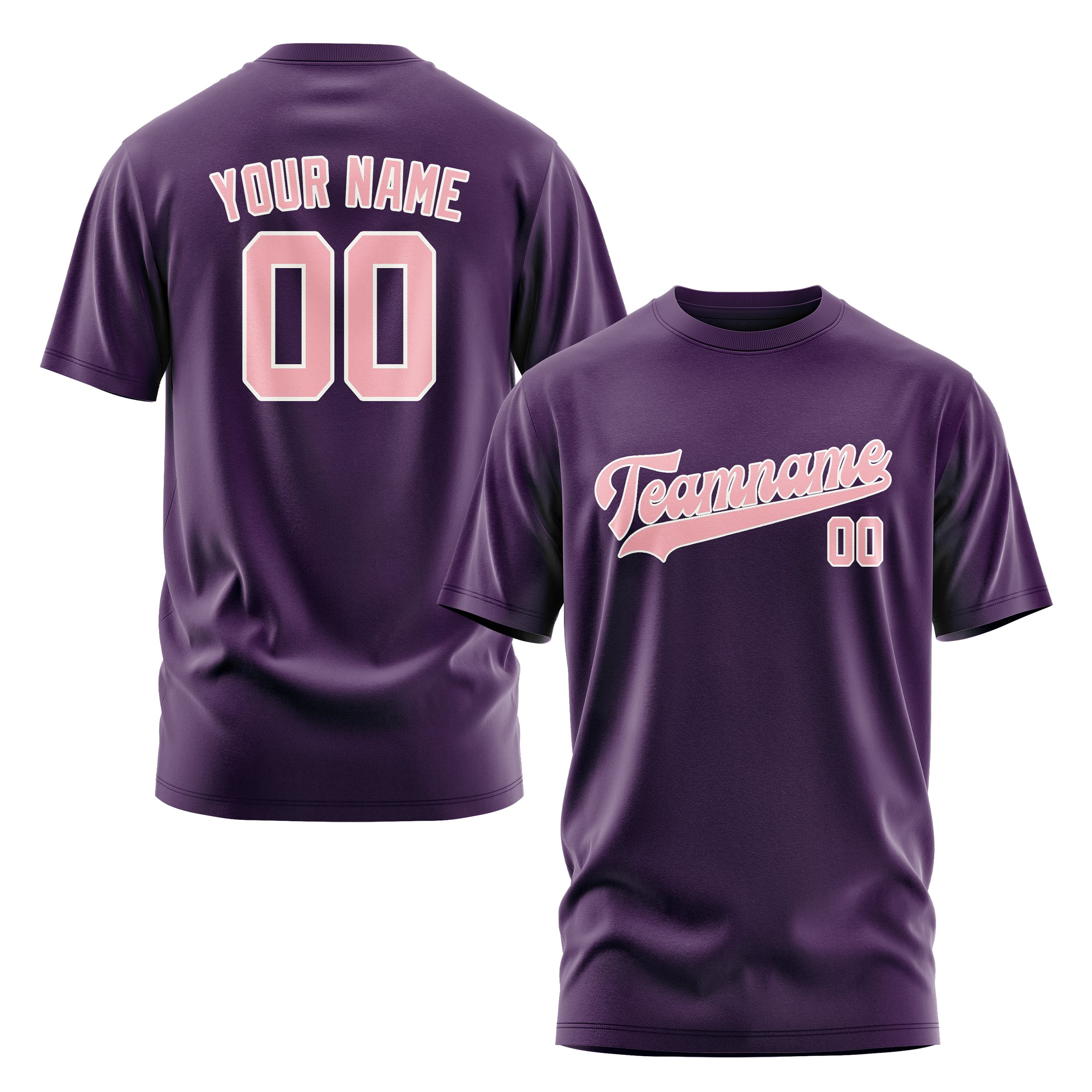 Maßgeschneidertes Lila Rosa T-Shirt