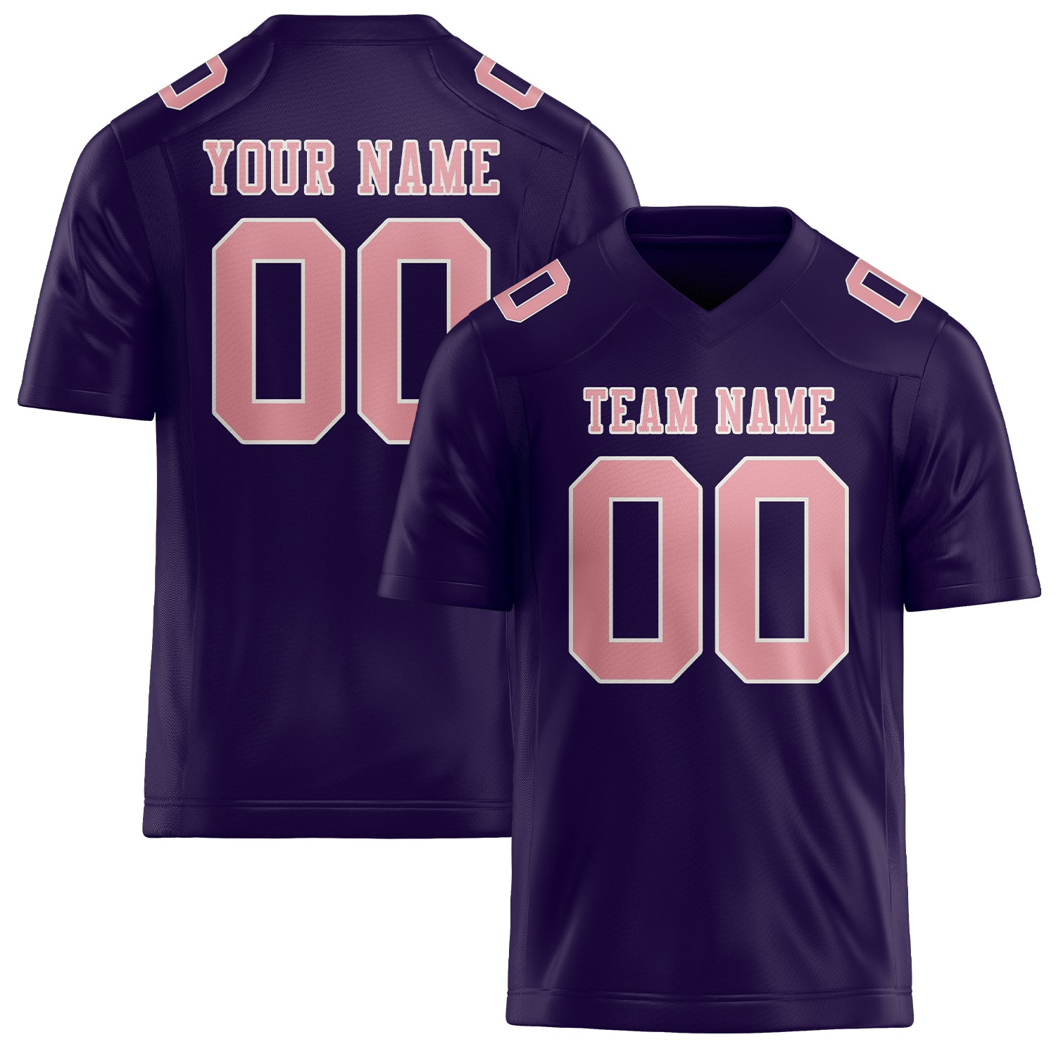 Maßgeschneidertes Professionelles Lila Rosa Rugbytrikot