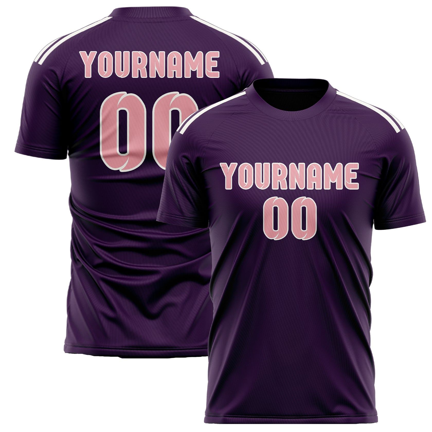 Benutzerdefiniertes Professionelles Lila Rosa Fußballtrikot