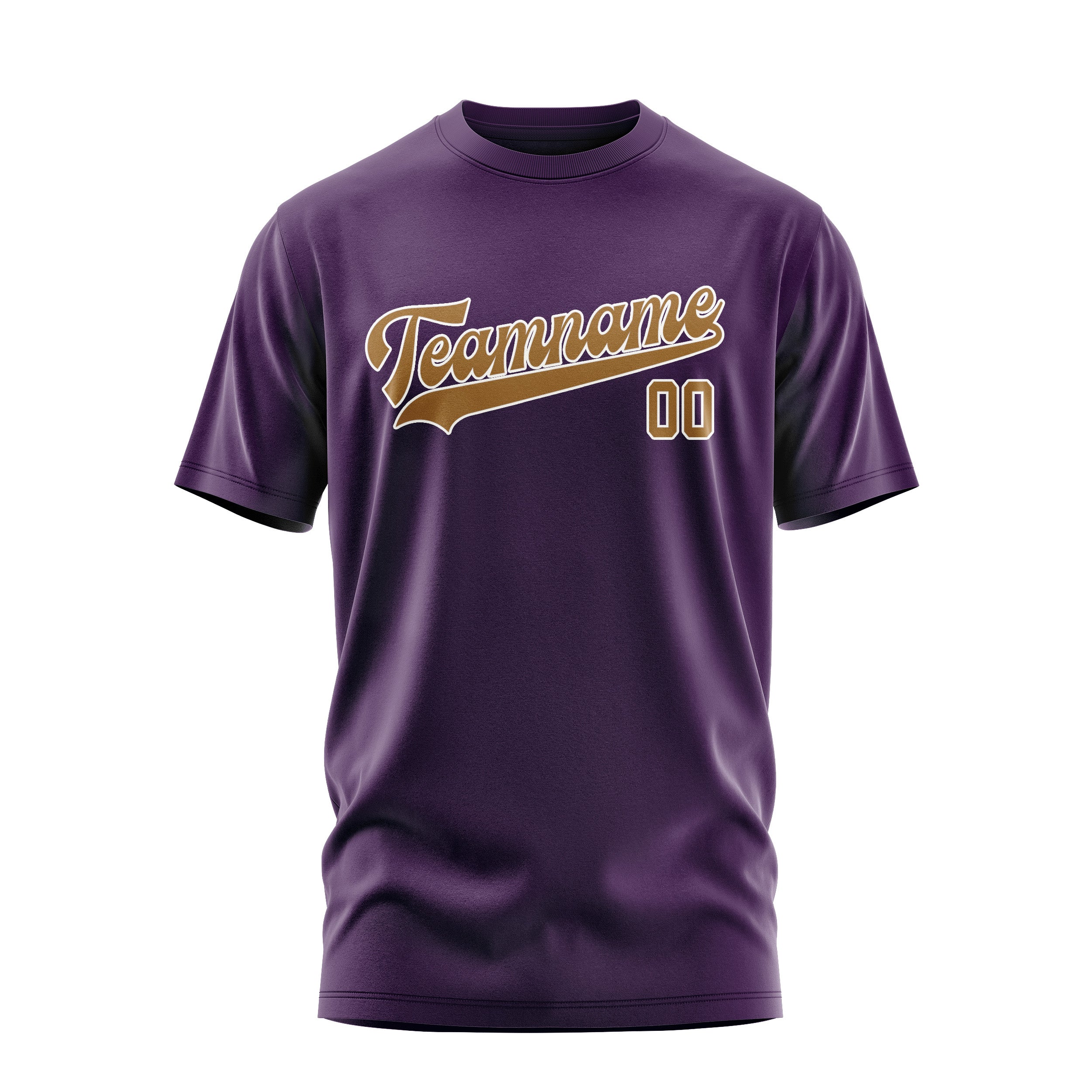 Maßgeschneidertes Lila Khaki T-Shirt
