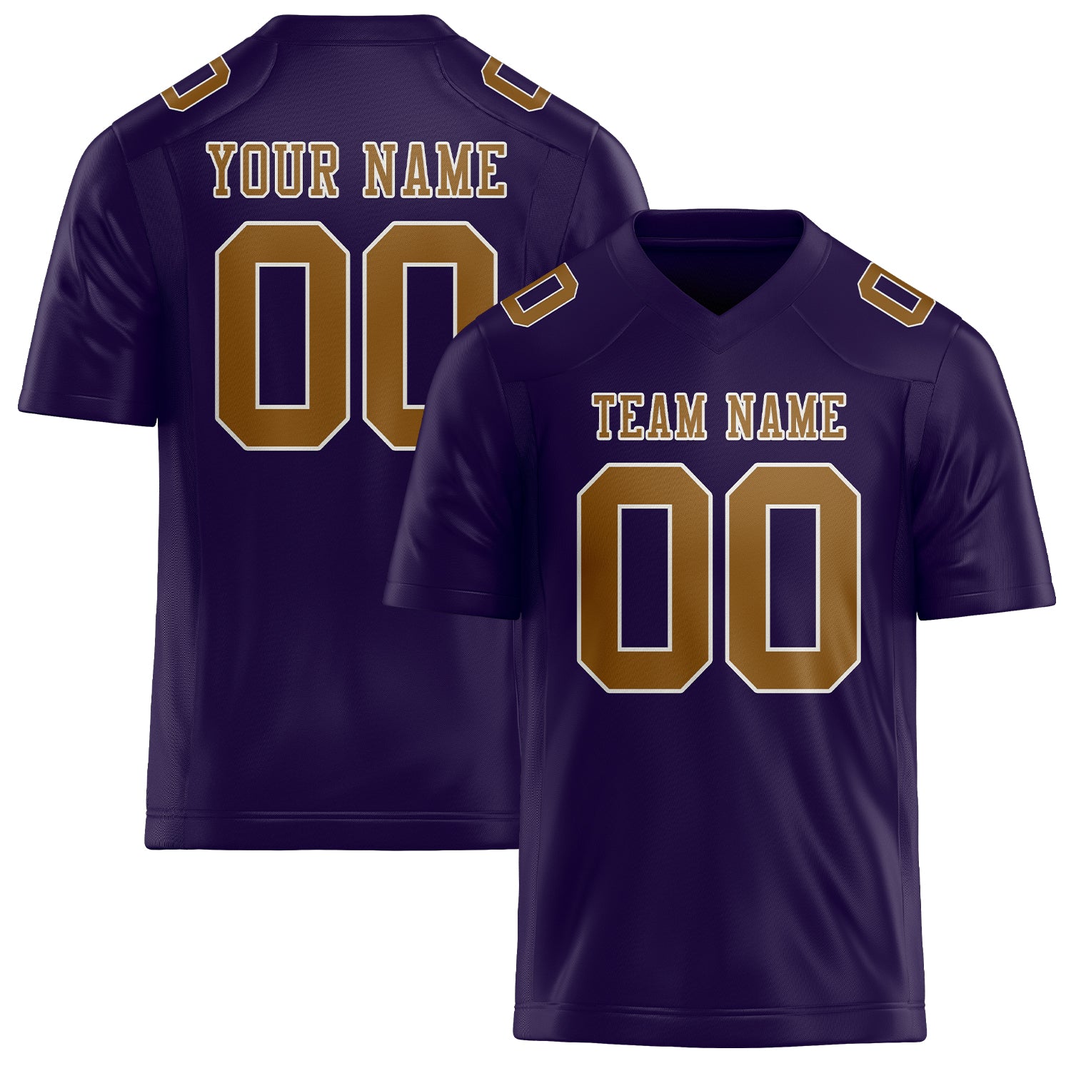 Maßgeschneidertes Professionelles Lila Khaki Rugbytrikot
