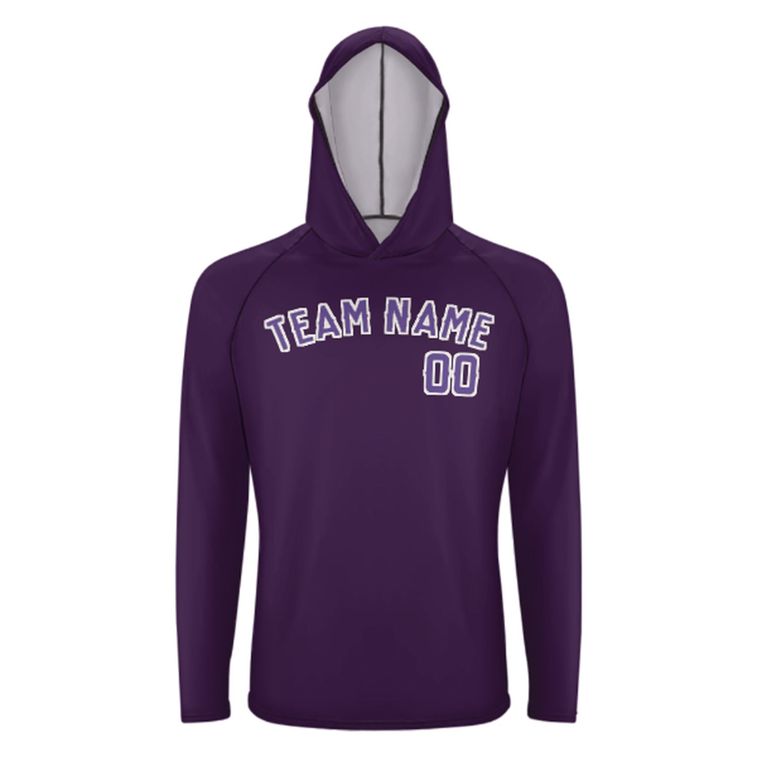 Maßgeschneidertes Lila Lavendel UV-Hoodie
