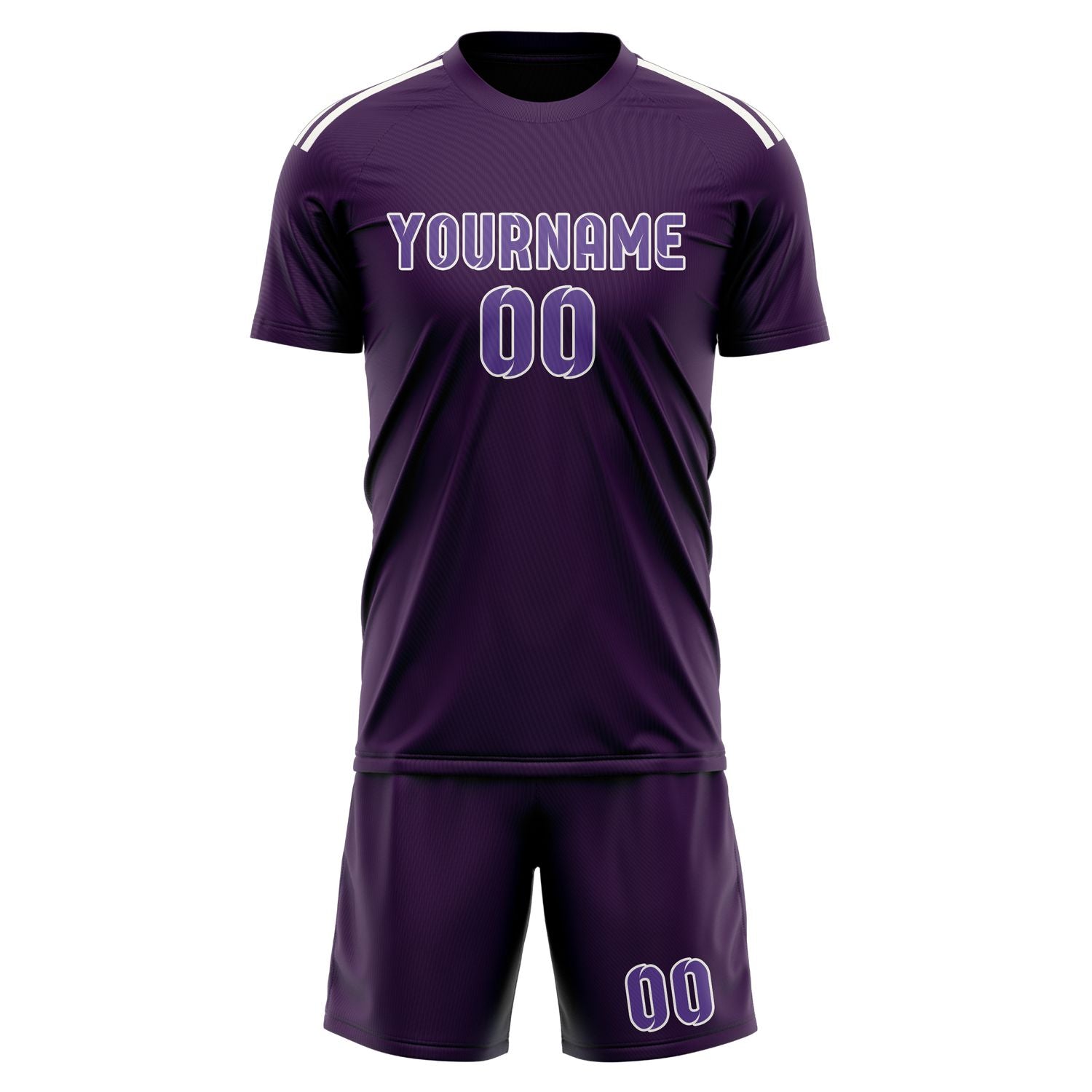 Maßgeschneidertes Professionelles Lila Lavendel Fußballtrikot-Set