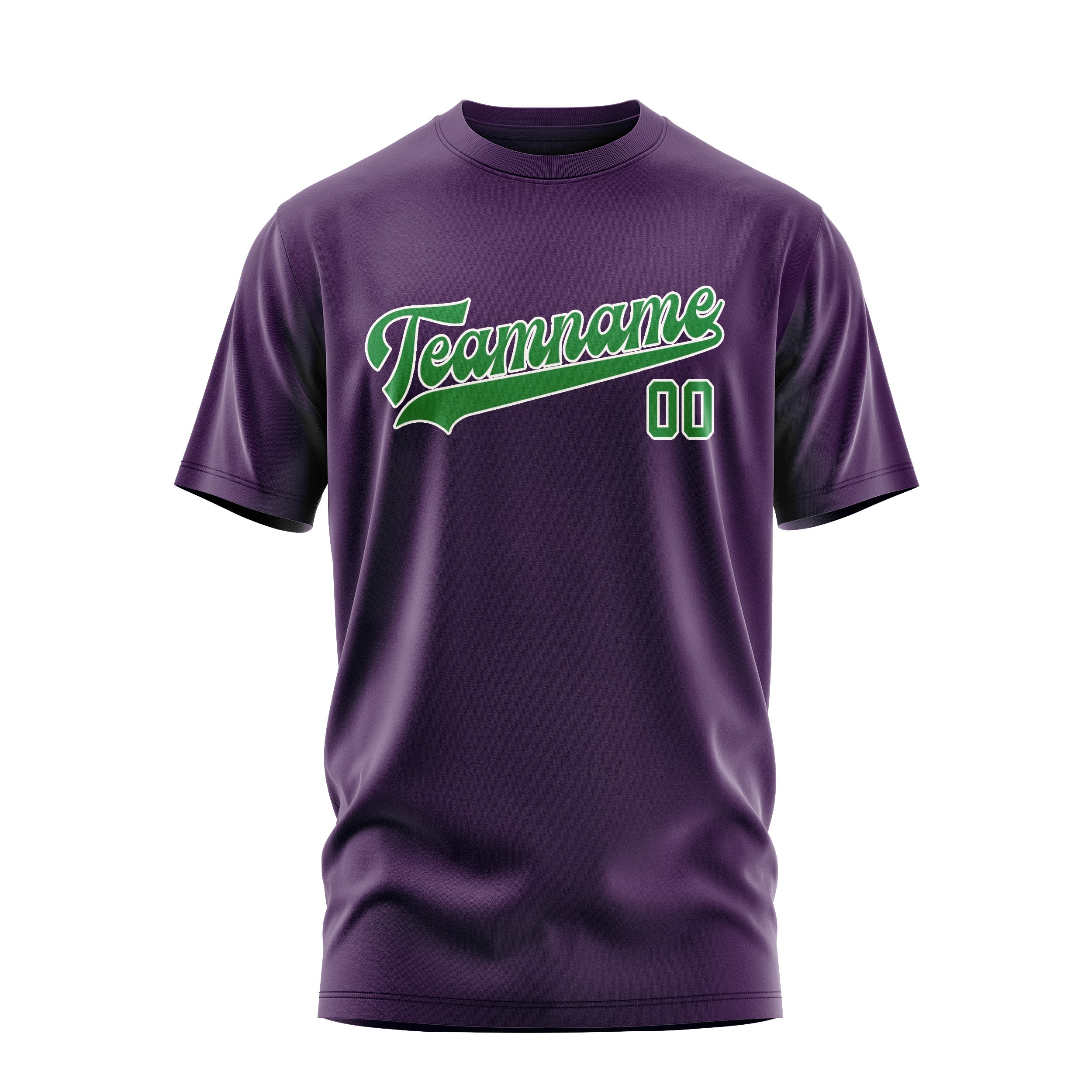 Maßgeschneidertes Lila Smaragdgrün T-Shirt
