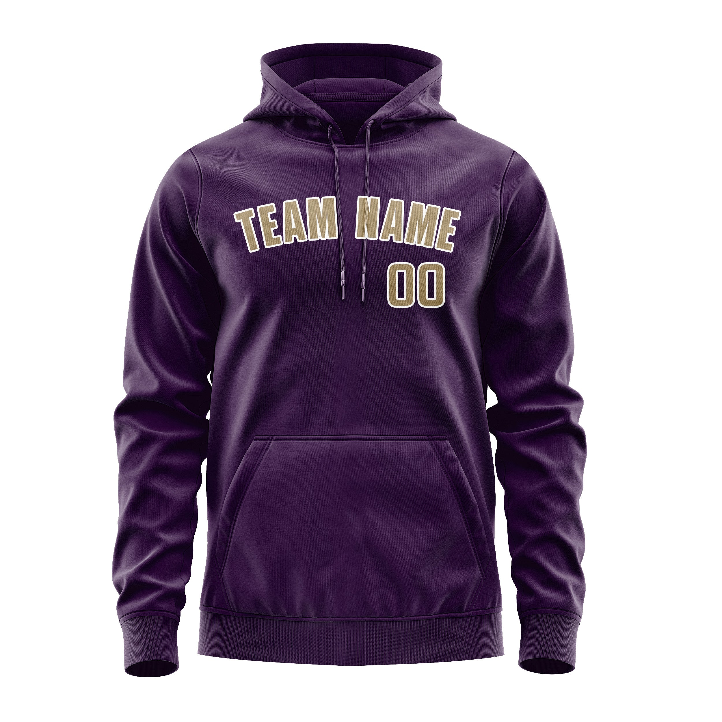 Maßgeschneidertes Lila Hellkhaki Hoodie