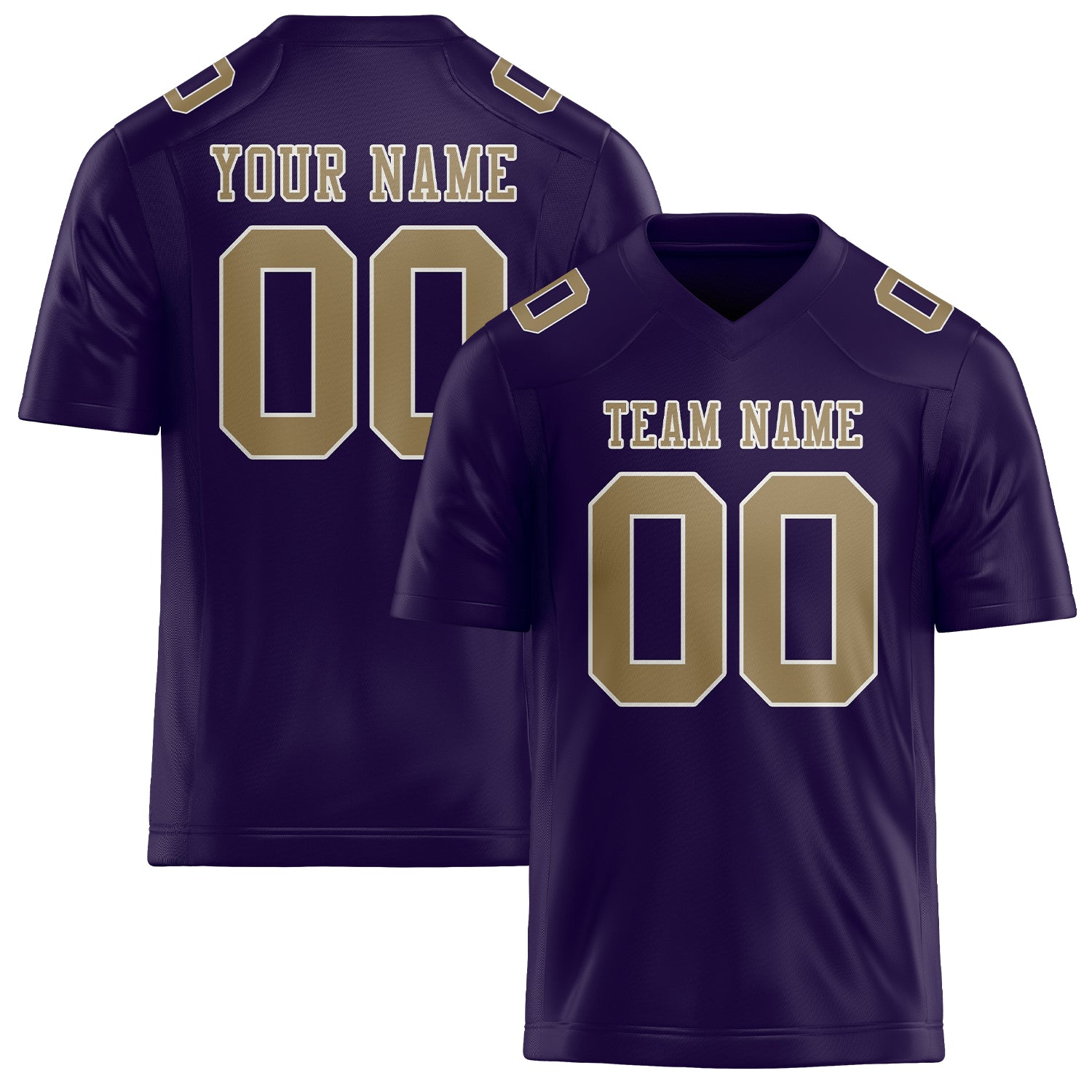 Maßgeschneidertes Professionelles Lila Hellkhaki Rugbytrikot
