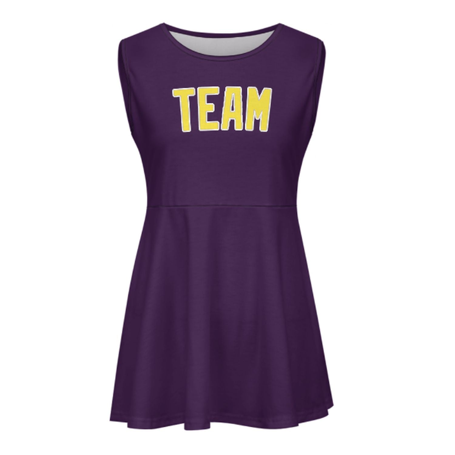 Maßgeschneidertes Lila Blassgelb Cheerleader-Kleid