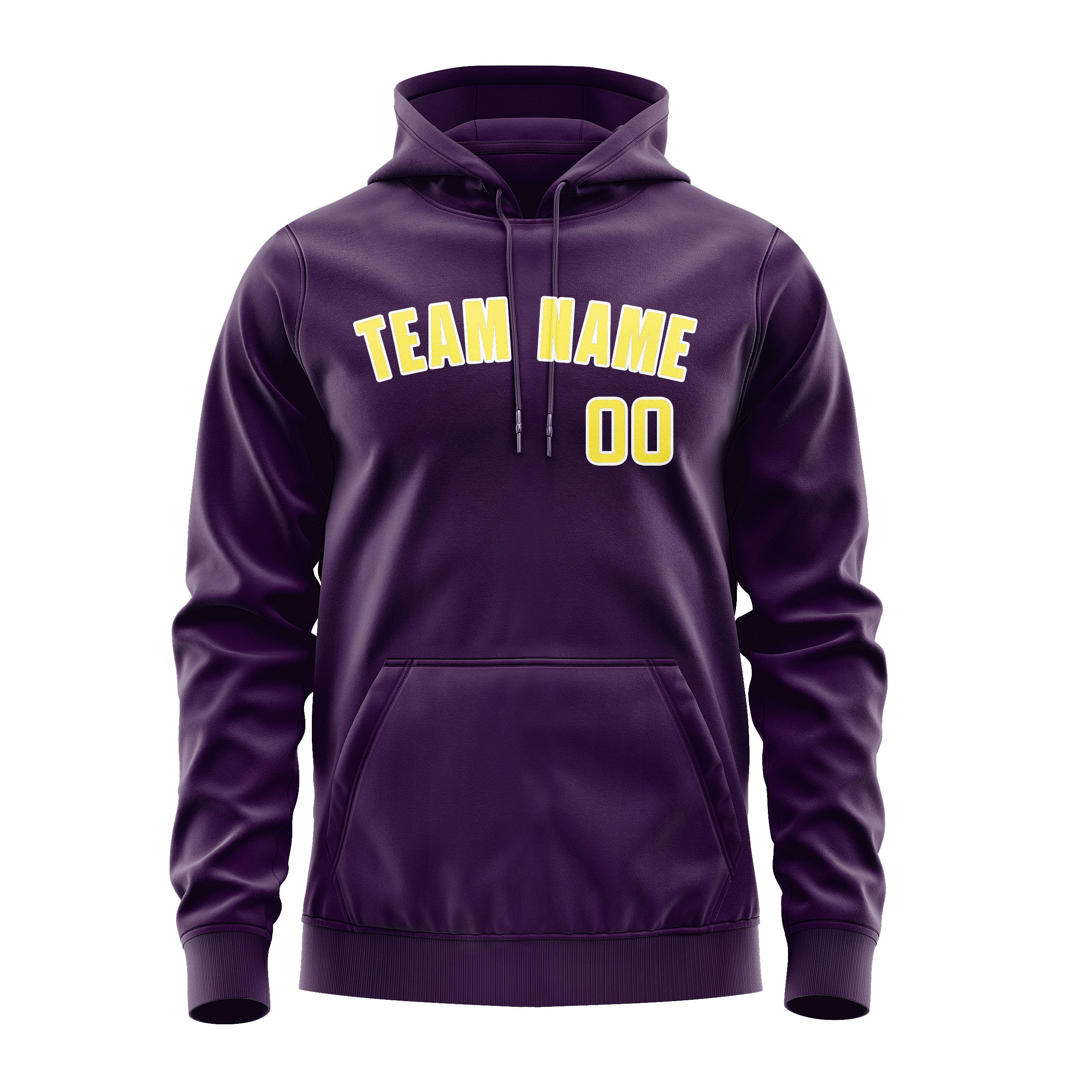 Maßgeschneidertes Lila Blassgelb Hoodie