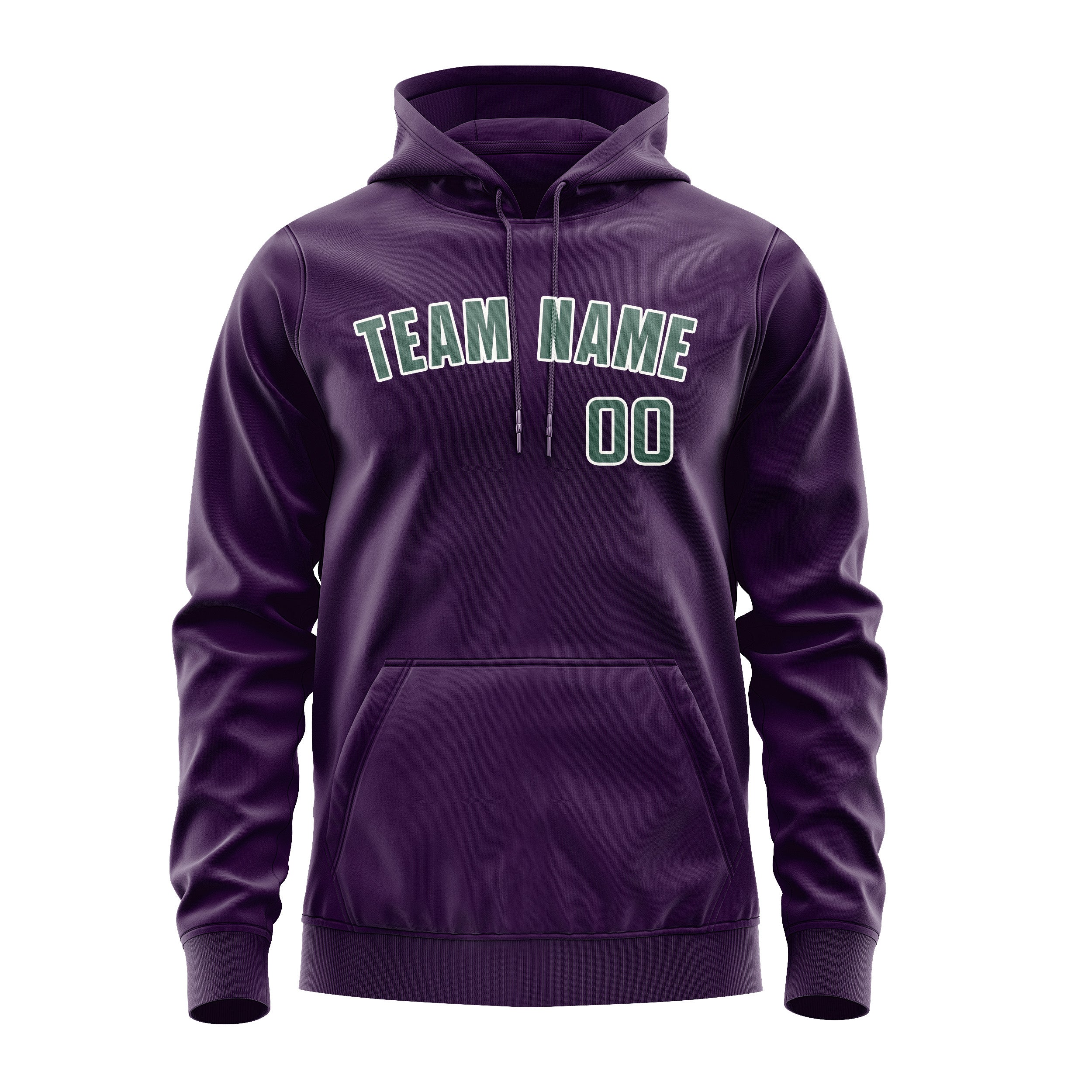 Maßgeschneidertes Lila Blaugrün Hoodie