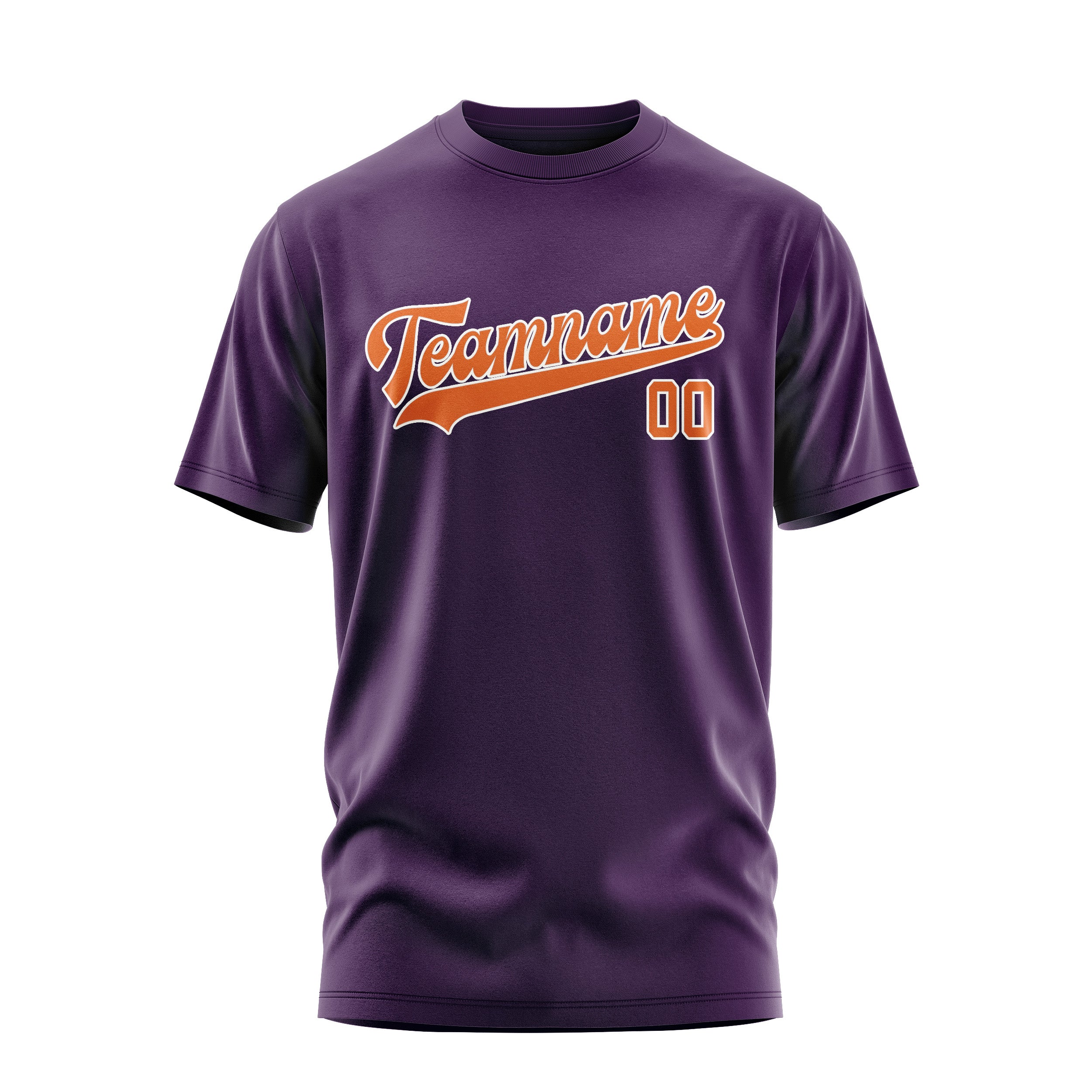 Maßgeschneidertes Lila Orange T-Shirt