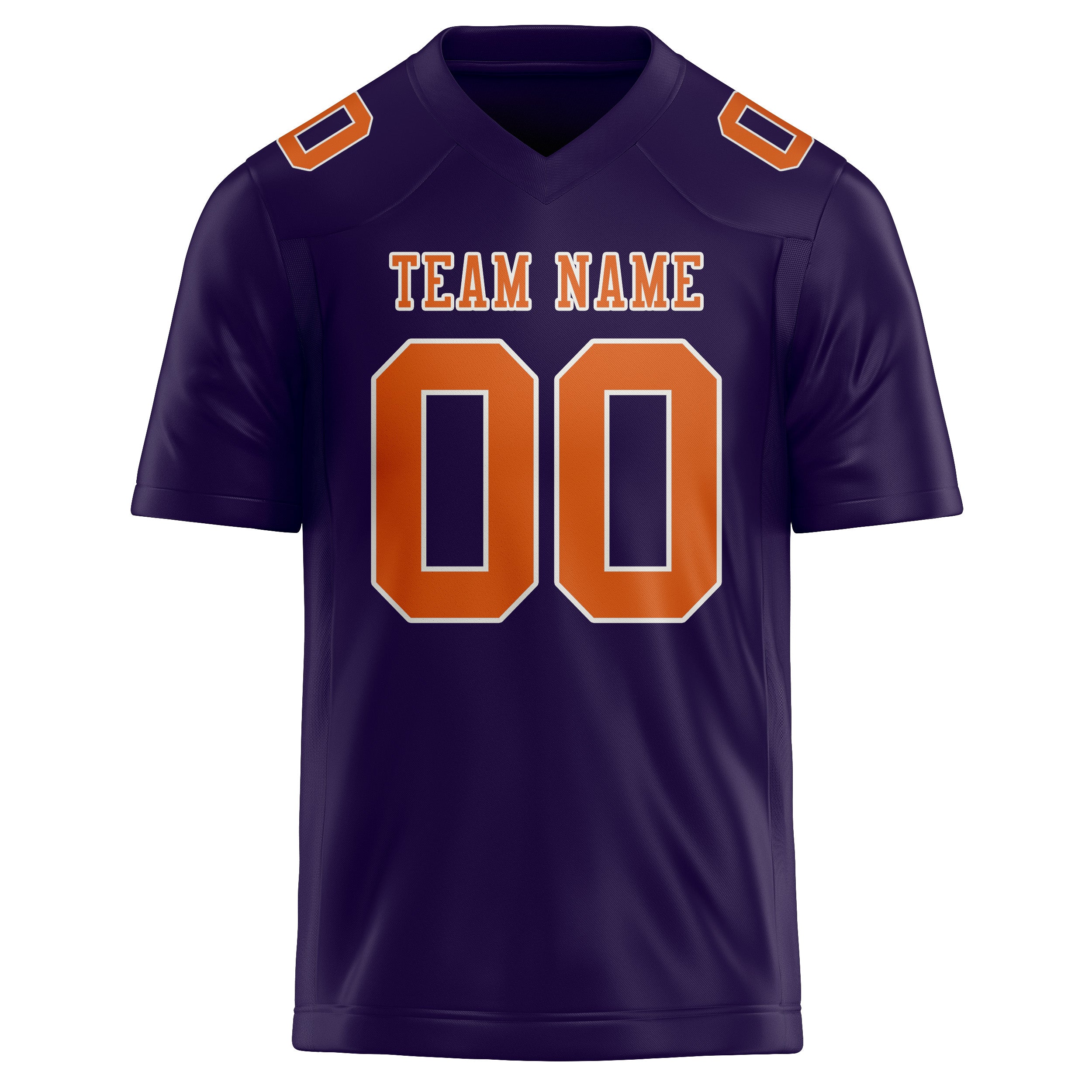 Maßgeschneidertes Professionelles Lila Orange Rugbytrikot