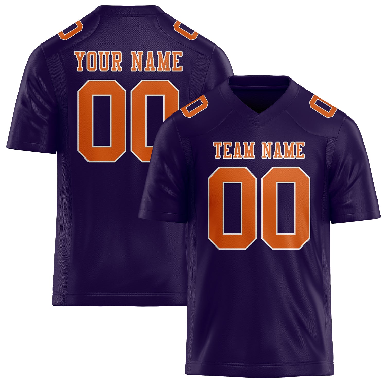 Maßgeschneidertes Professionelles Lila Orange Rugbytrikot