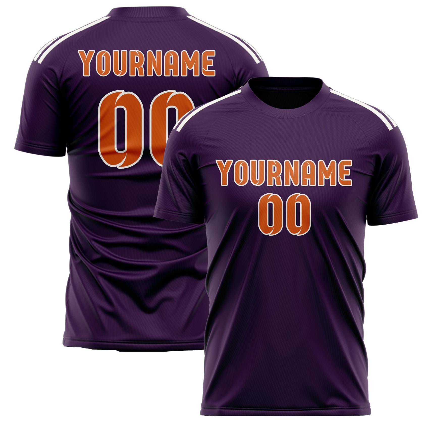 Benutzerdefiniertes Professionelles Lila Orange Fußballtrikot