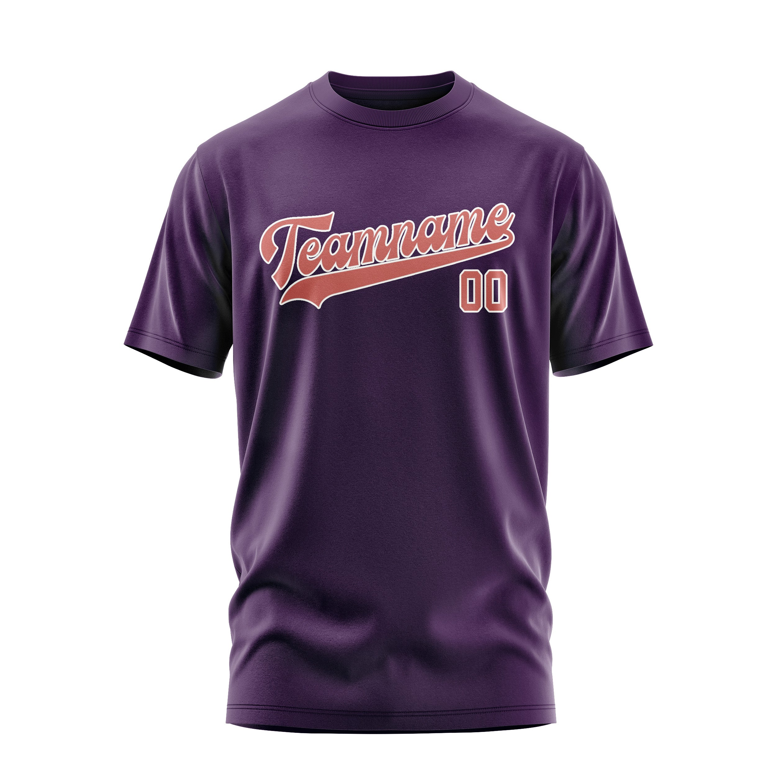 Maßgeschneidertes Lila Kupferrose T-Shirt