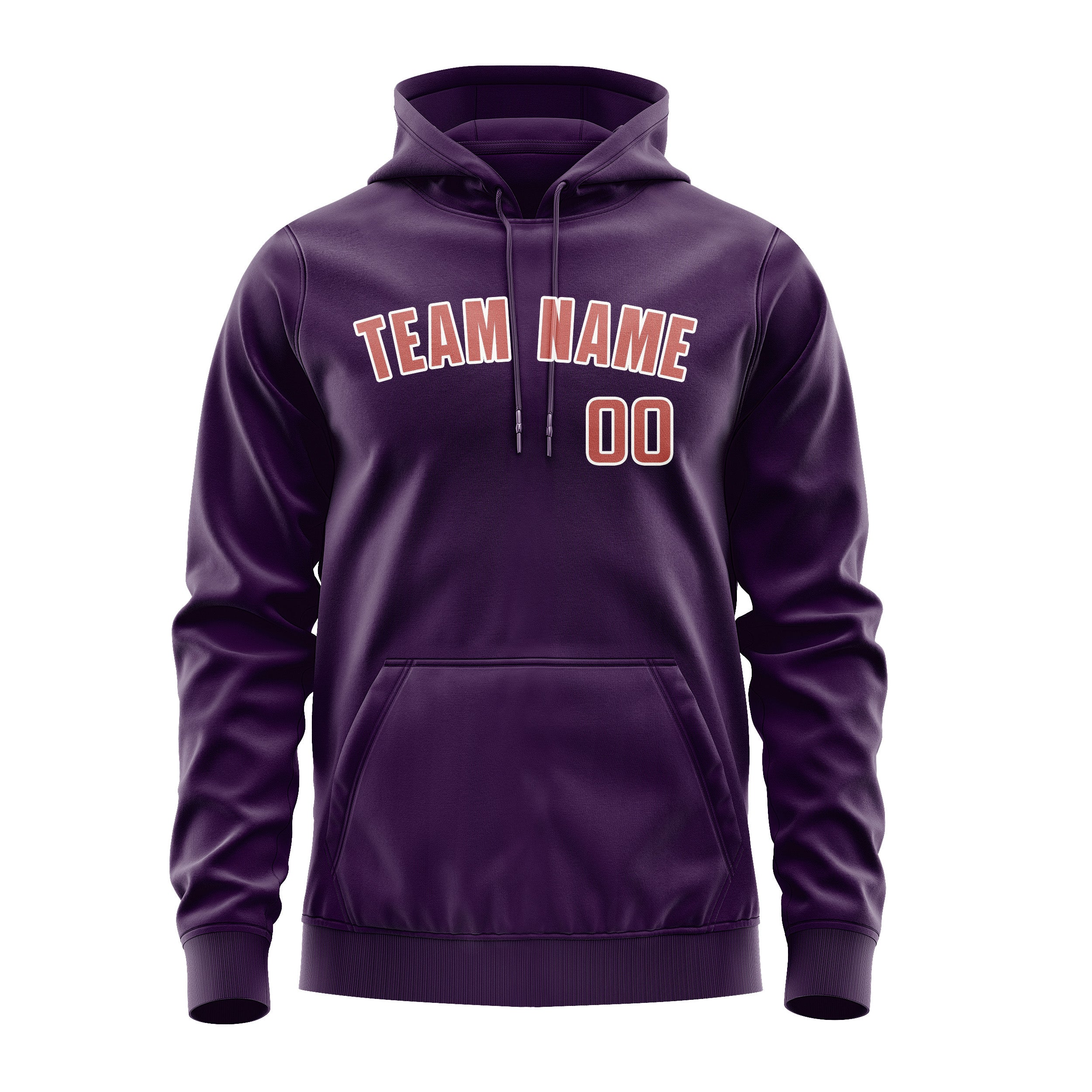 Maßgeschneidertes Lila Kupferrose Hoodie