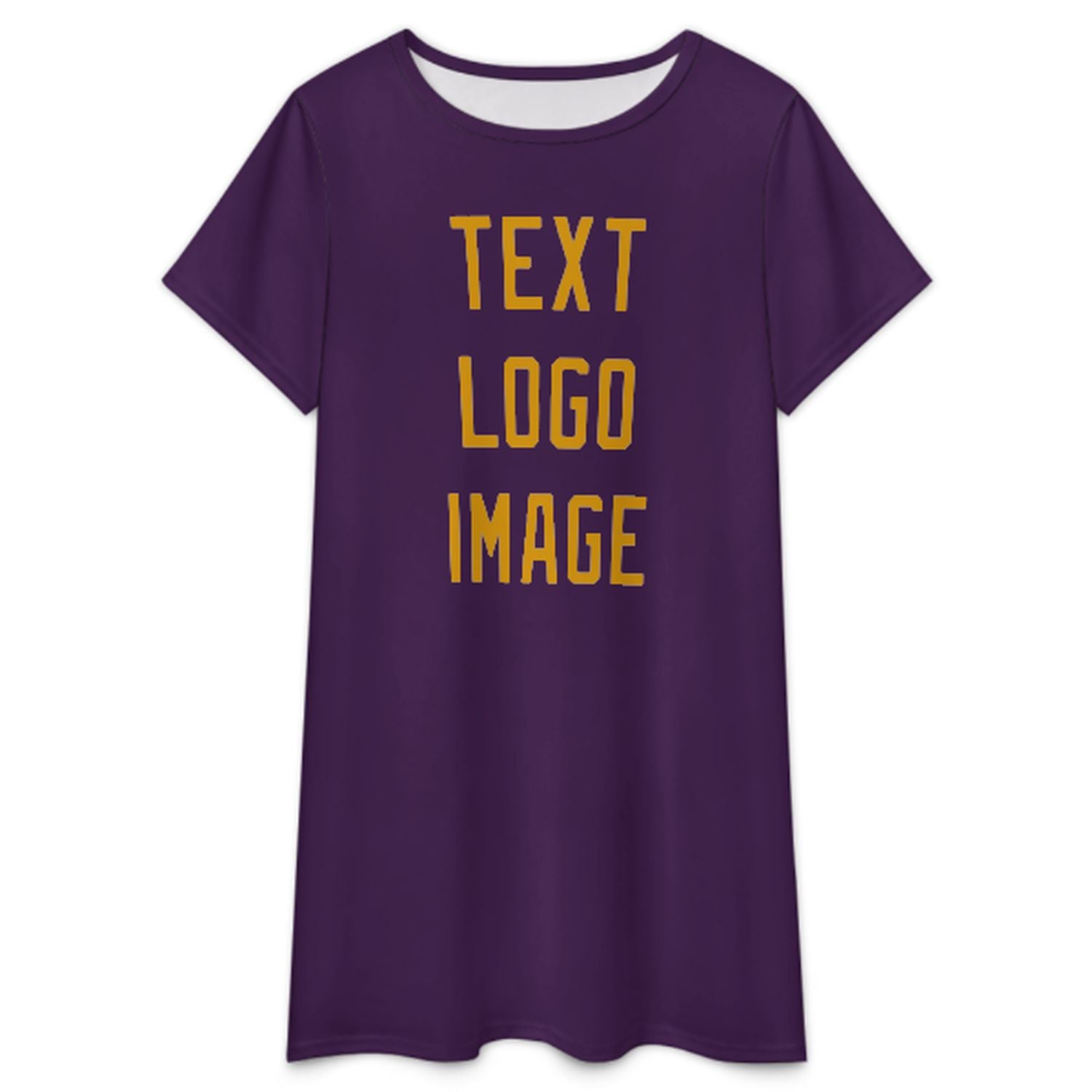 Camicia da notte viola gialla su misura