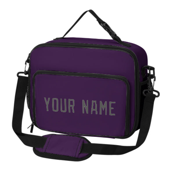 Maßgeschneidertes Lila Dark Grey Lunch-Tasche