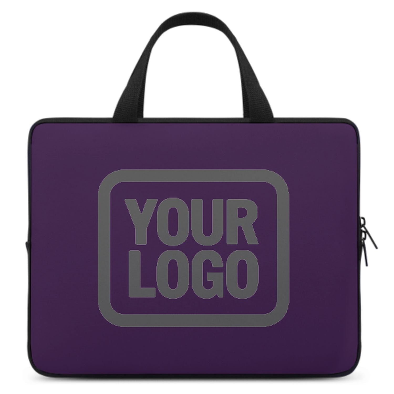 Maßgeschneidertes Lila Dark Grey Laptop Tasche