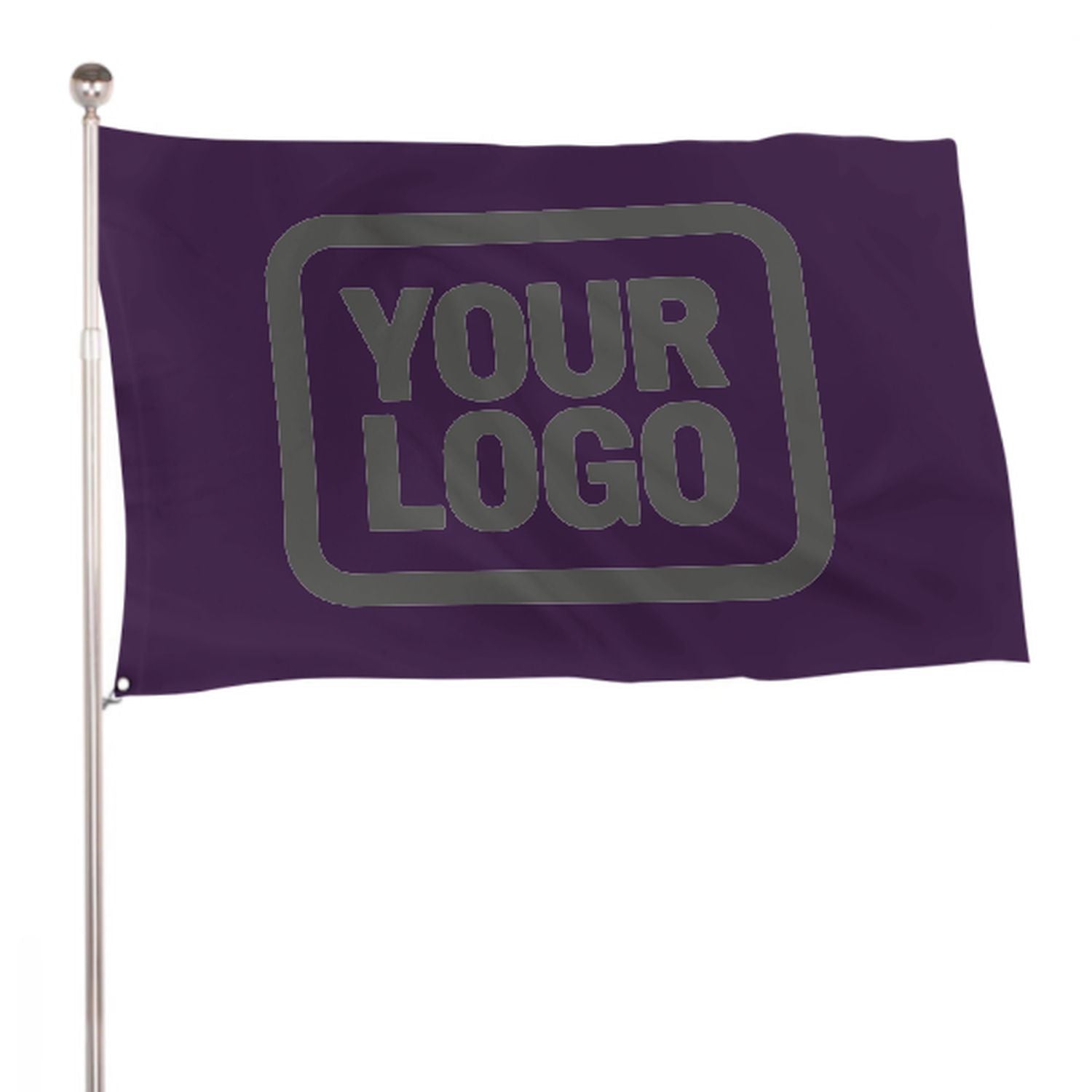 Maßgeschneidertes Lila Dunkelgrau Flagge