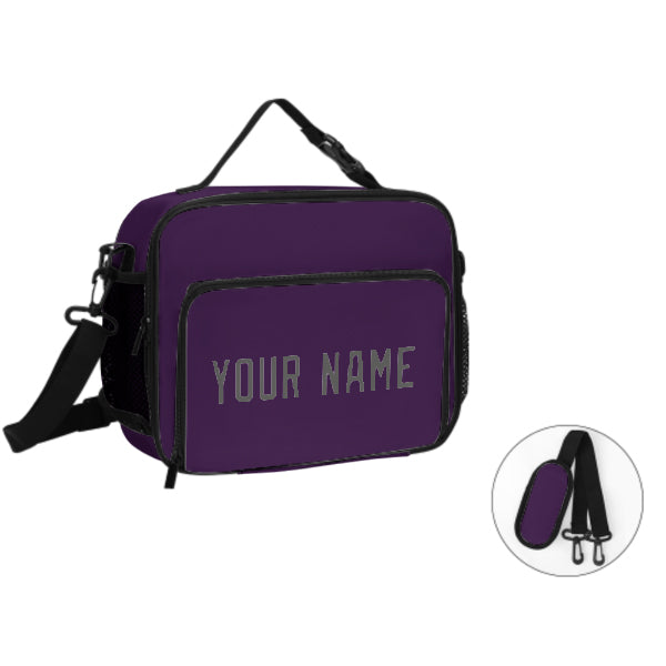 Maßgeschneidertes Lila Dark Grey Lunch-Tasche