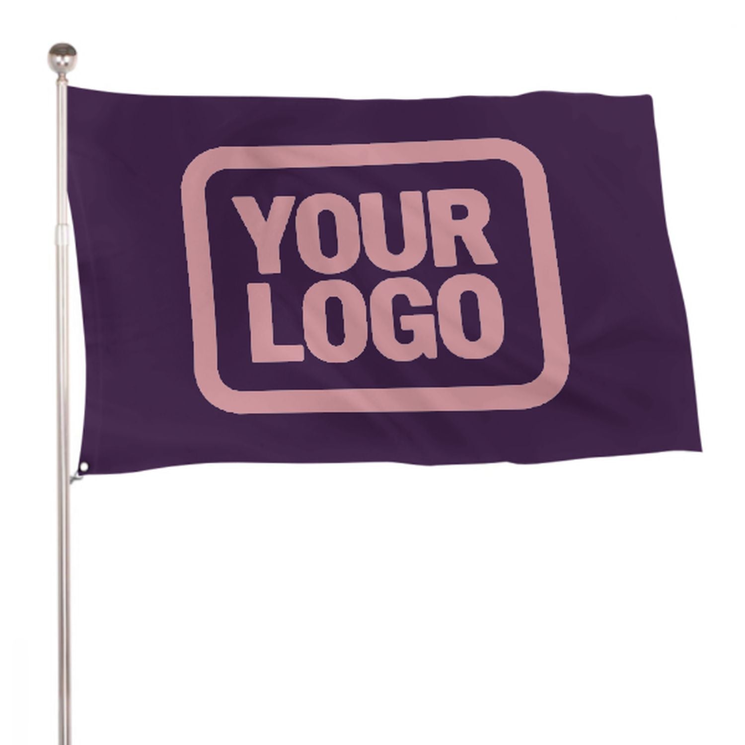 Maßgeschneidertes Lila Rosa Flagge