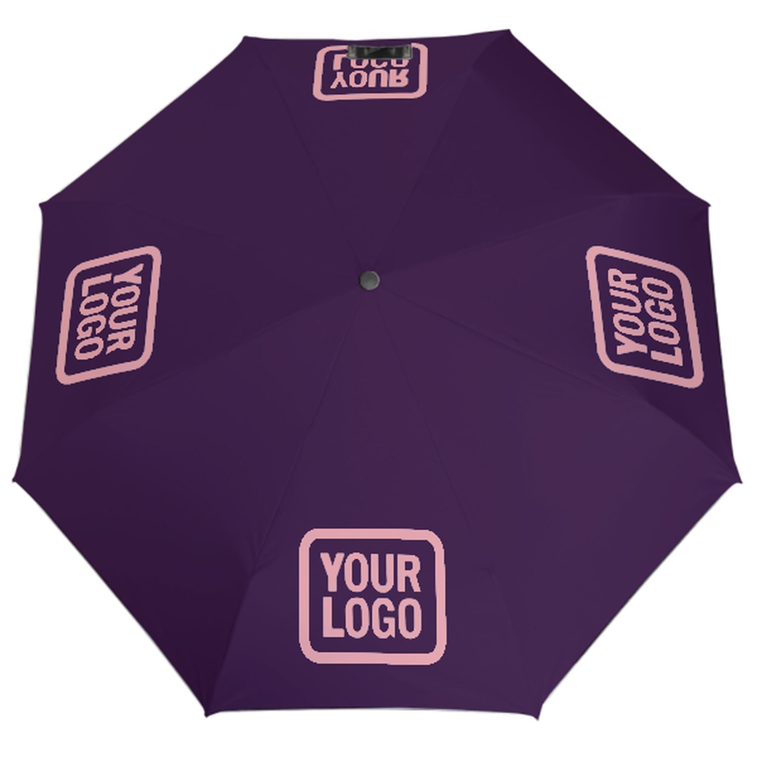 Maßgeschneidertes Lila Rosa Automatik-Regenschirm