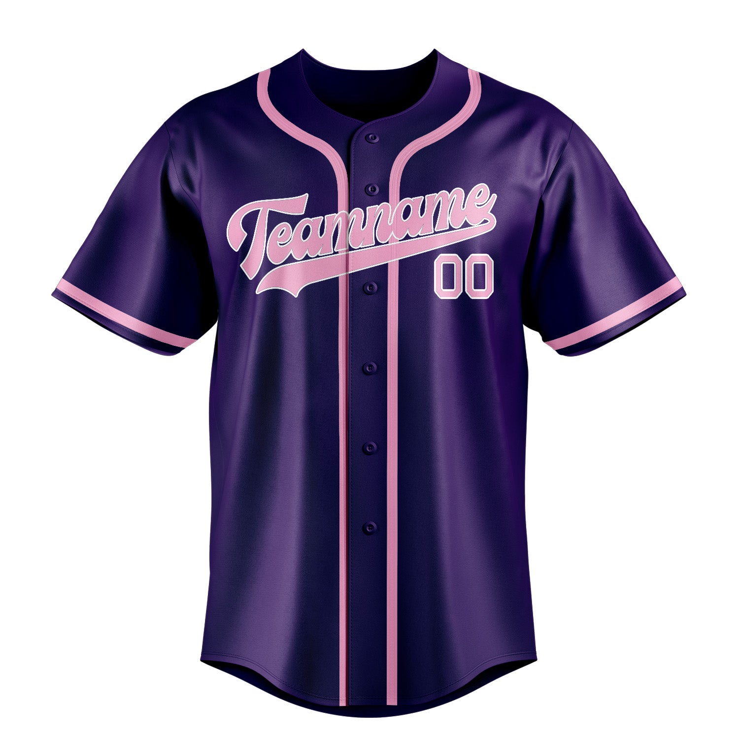 Benutzerdefiniertes Professionelles Lila Rosa Baseballtrikot
