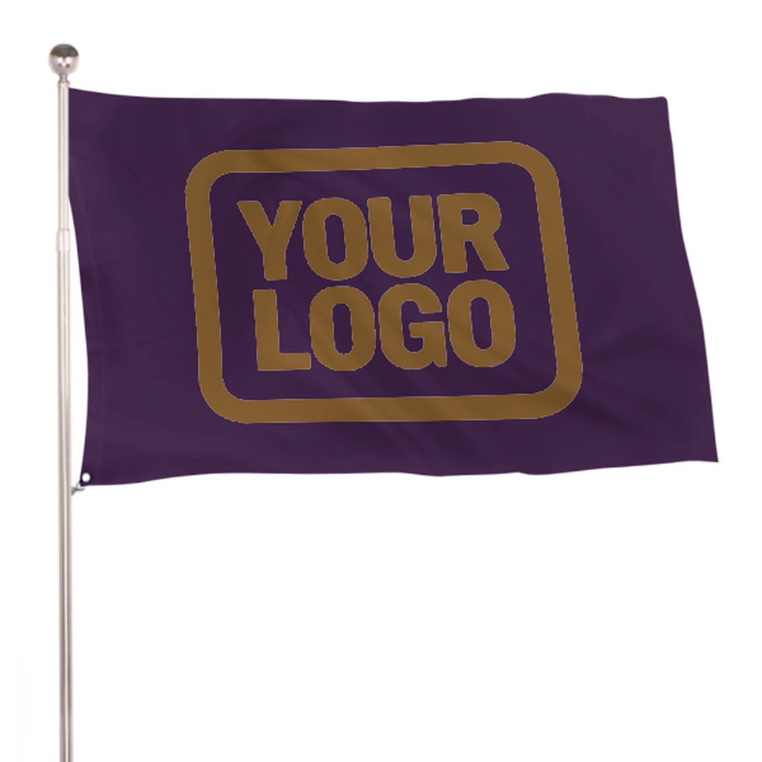 Maßgeschneidertes Lila Khaki Flagge