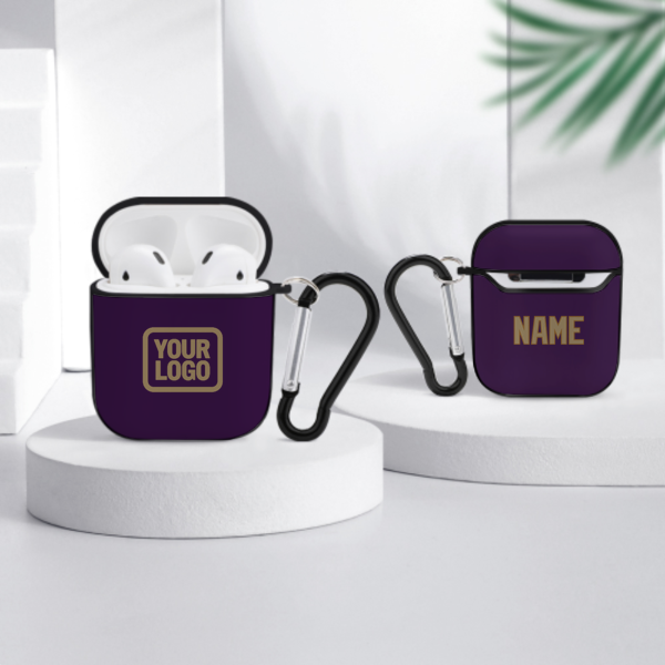 Maßgeschneidertes Lila Hellkhaki AirPods-Hülle