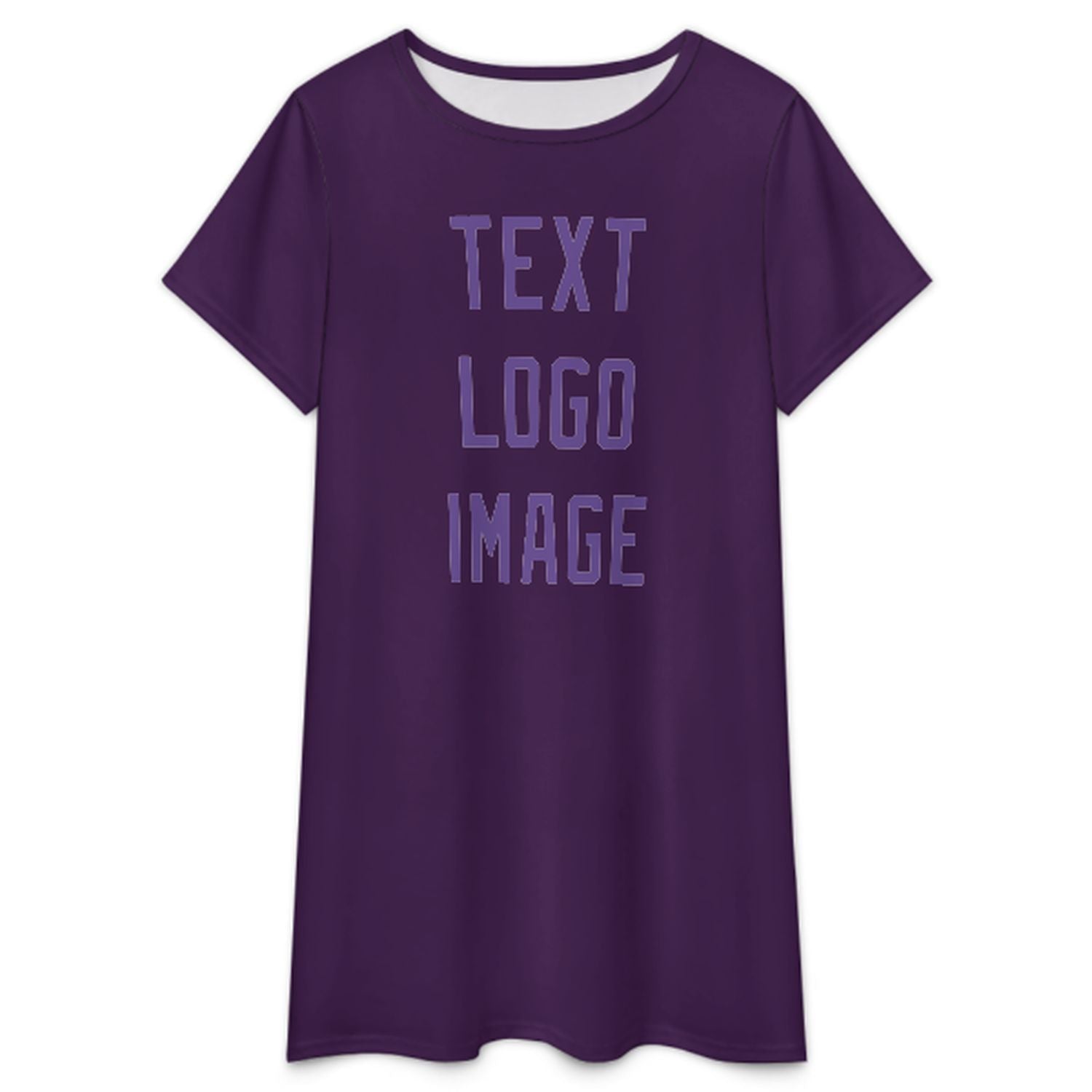 Camicia da notte viola lavanda su misura