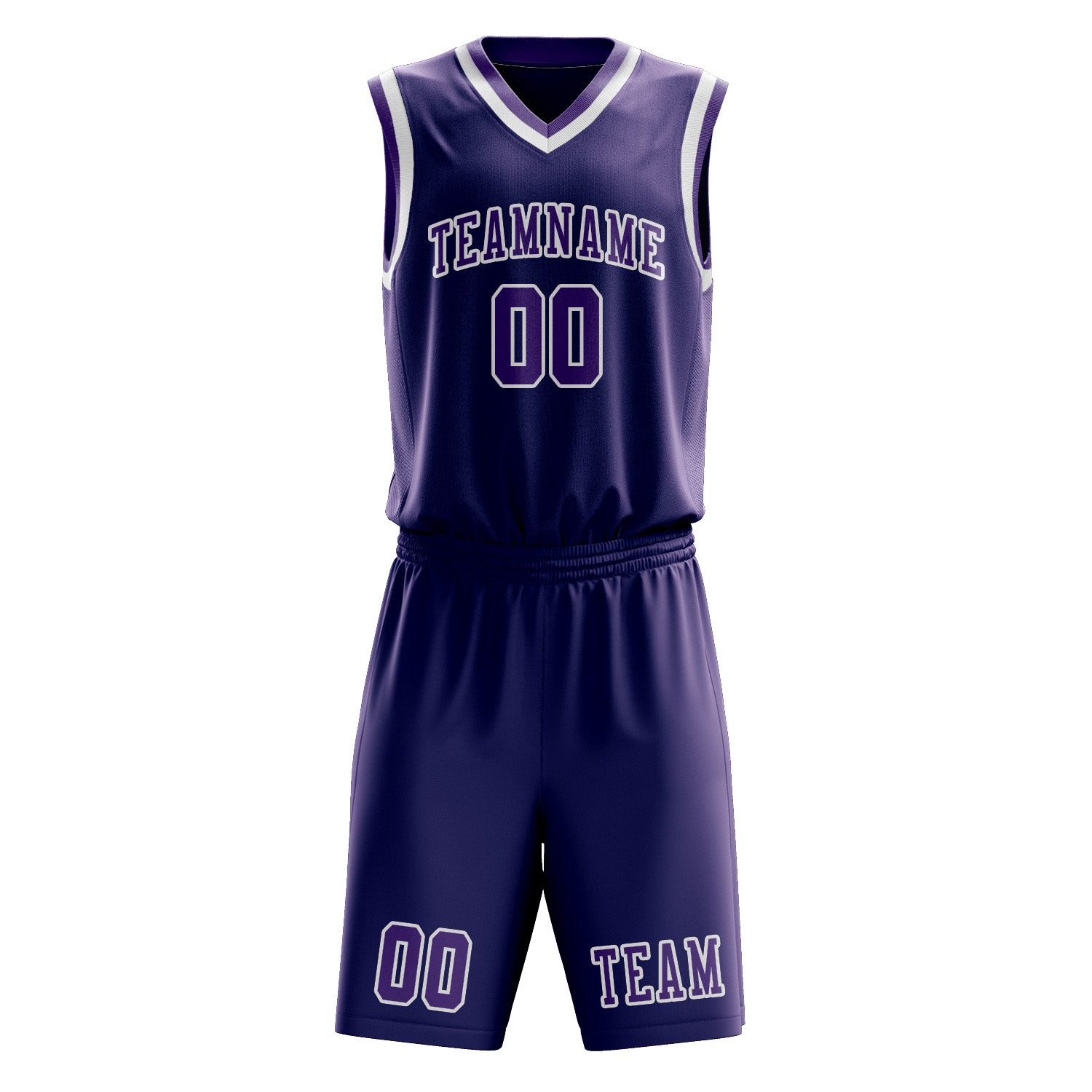 Benutzerdefiniertes Professionelles Lila Lavendel Basketballtrikot-Set