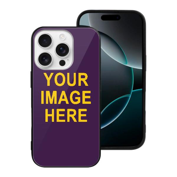 Custodia personalizzata per telefono viola e oro