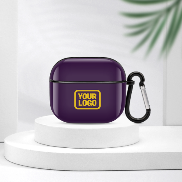 Maßgeschneidertes Lila Gold AirPods-Hülle (3. Generation)