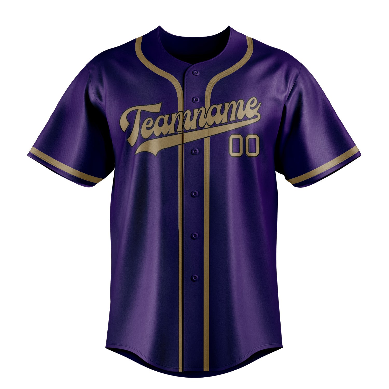 Benutzerdefiniertes Professionelles Lila Hellkhaki Baseballtrikot