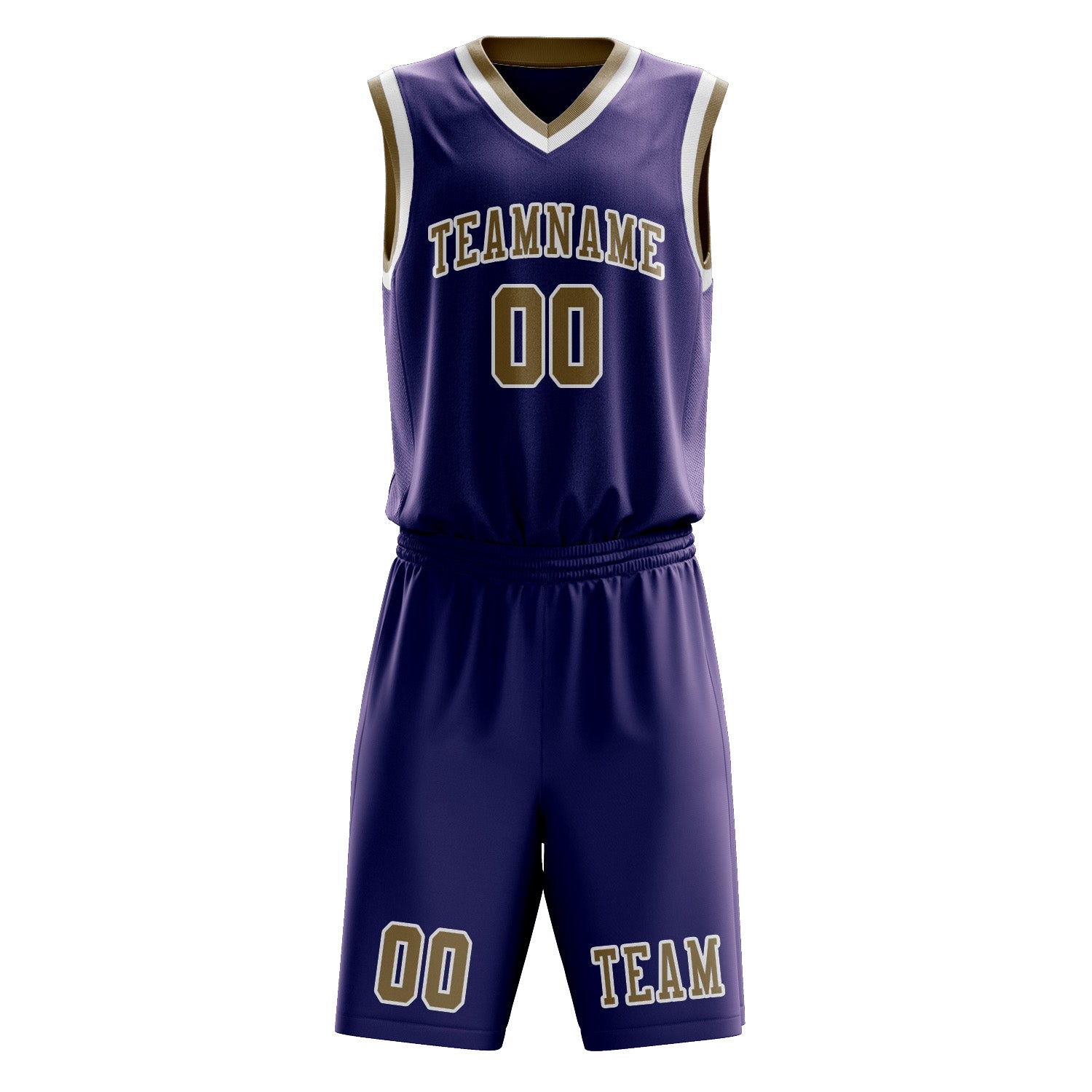 Benutzerdefiniertes Professionelles Lila Hellkhaki Basketballtrikot-Set