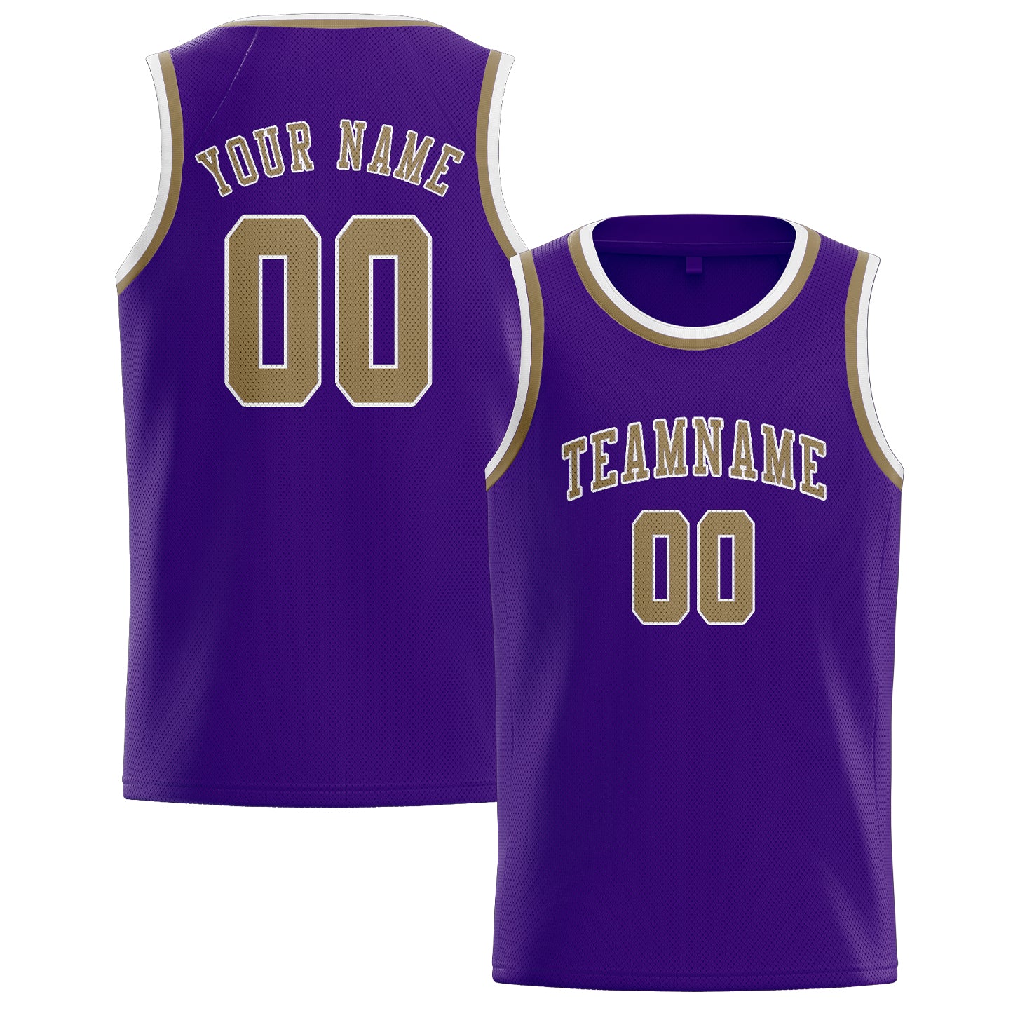 Benutzerdefiniertes Professionelles Lila Hellkhaki Basketballtrikot