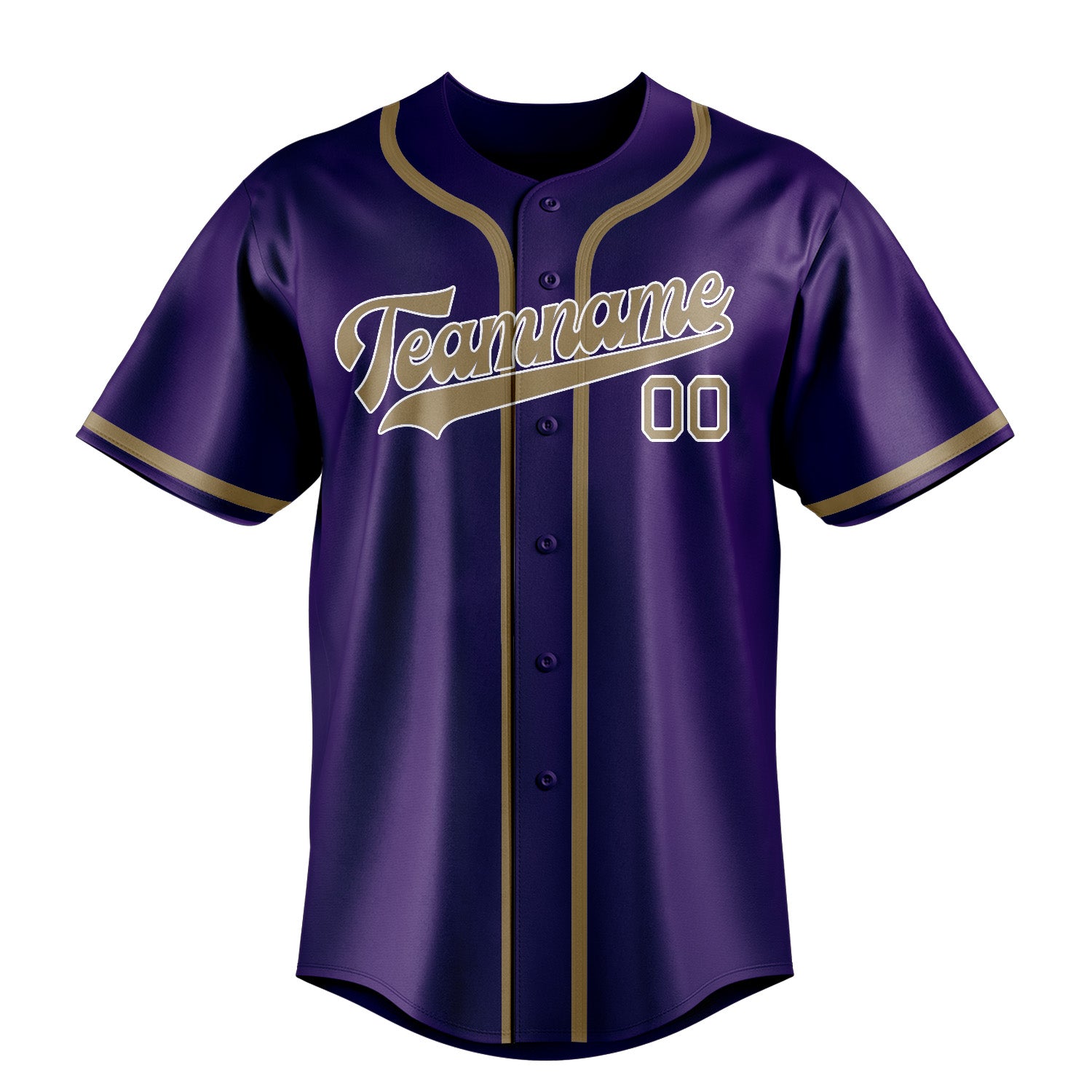 Benutzerdefiniertes Professionelles Lila Hellkhaki Baseballtrikot