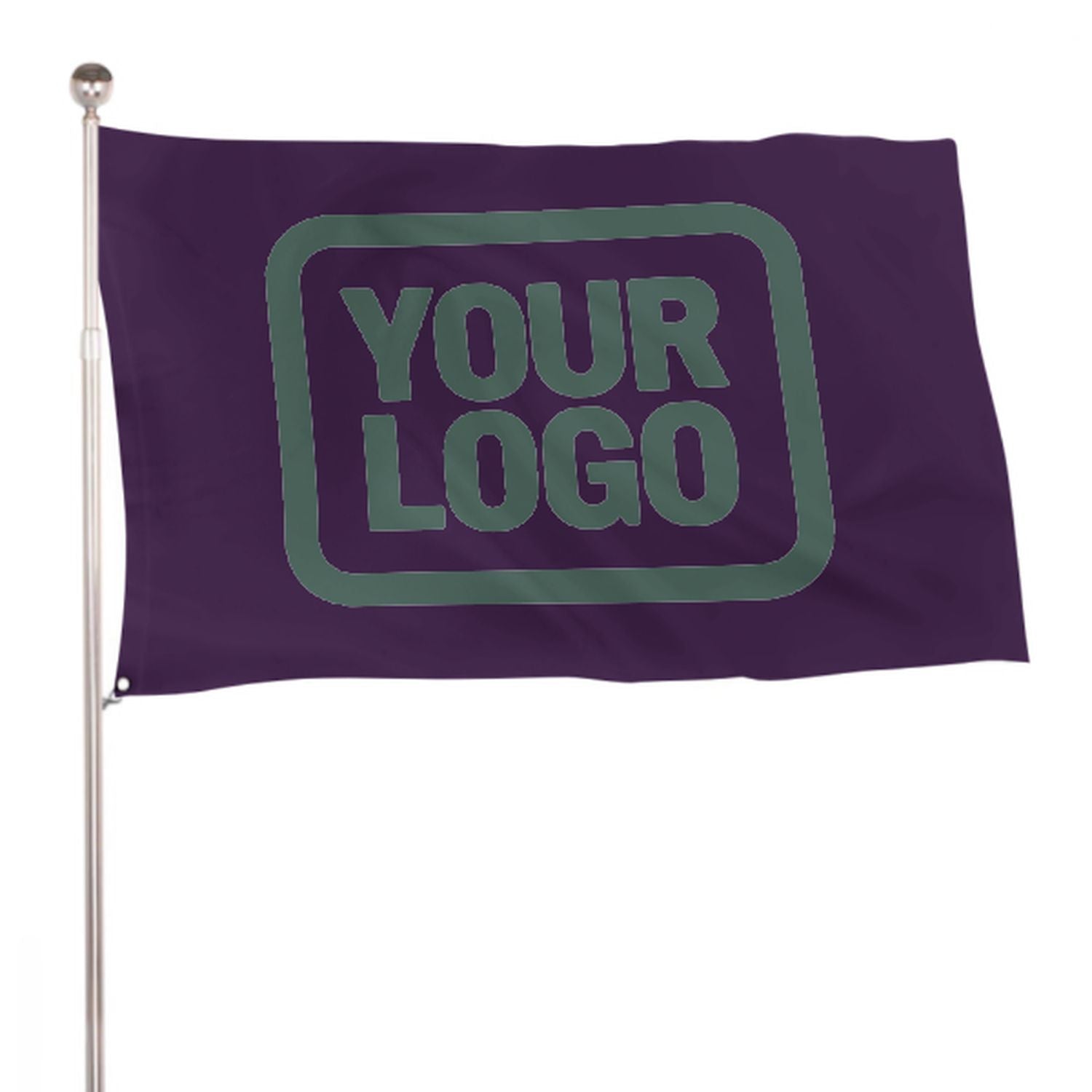 Maßgeschneidertes Lila Blaugrün Flagge