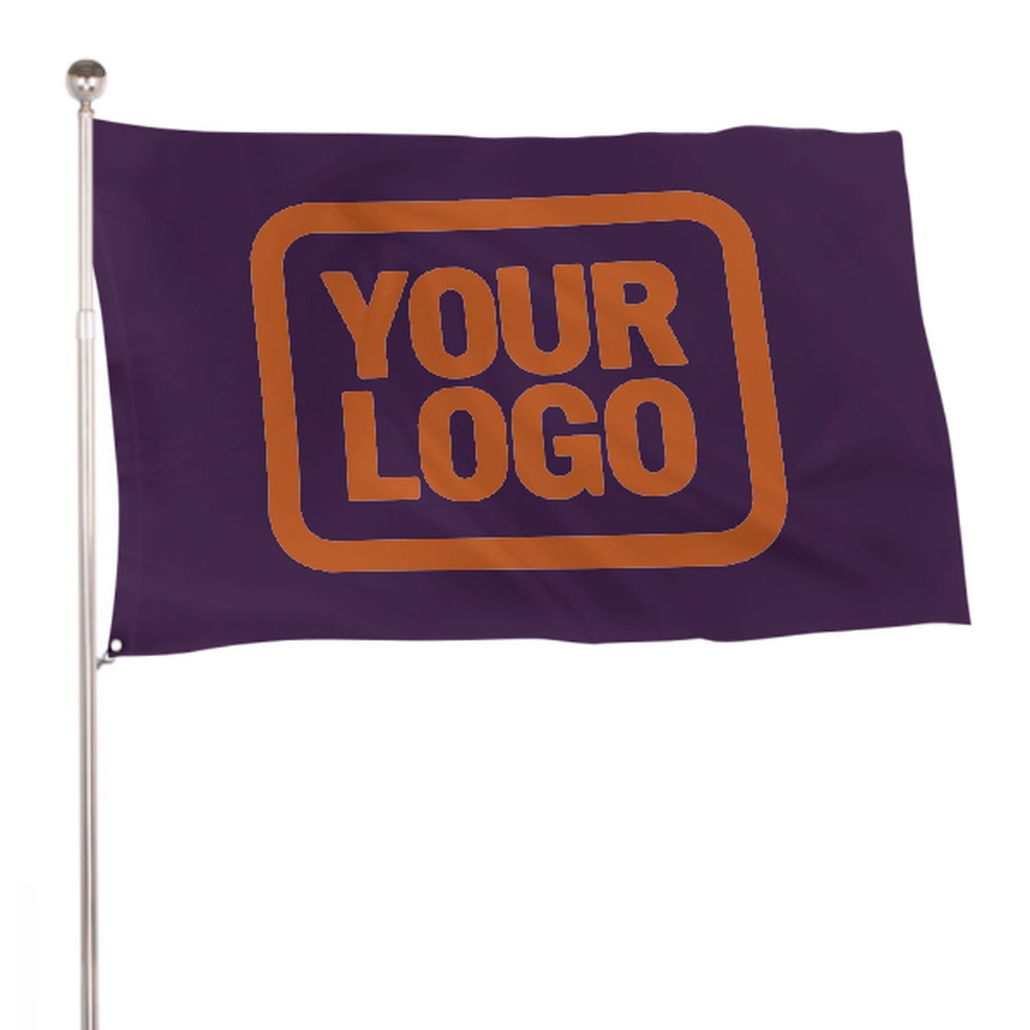 Maßgeschneidertes Lila Orange Flagge