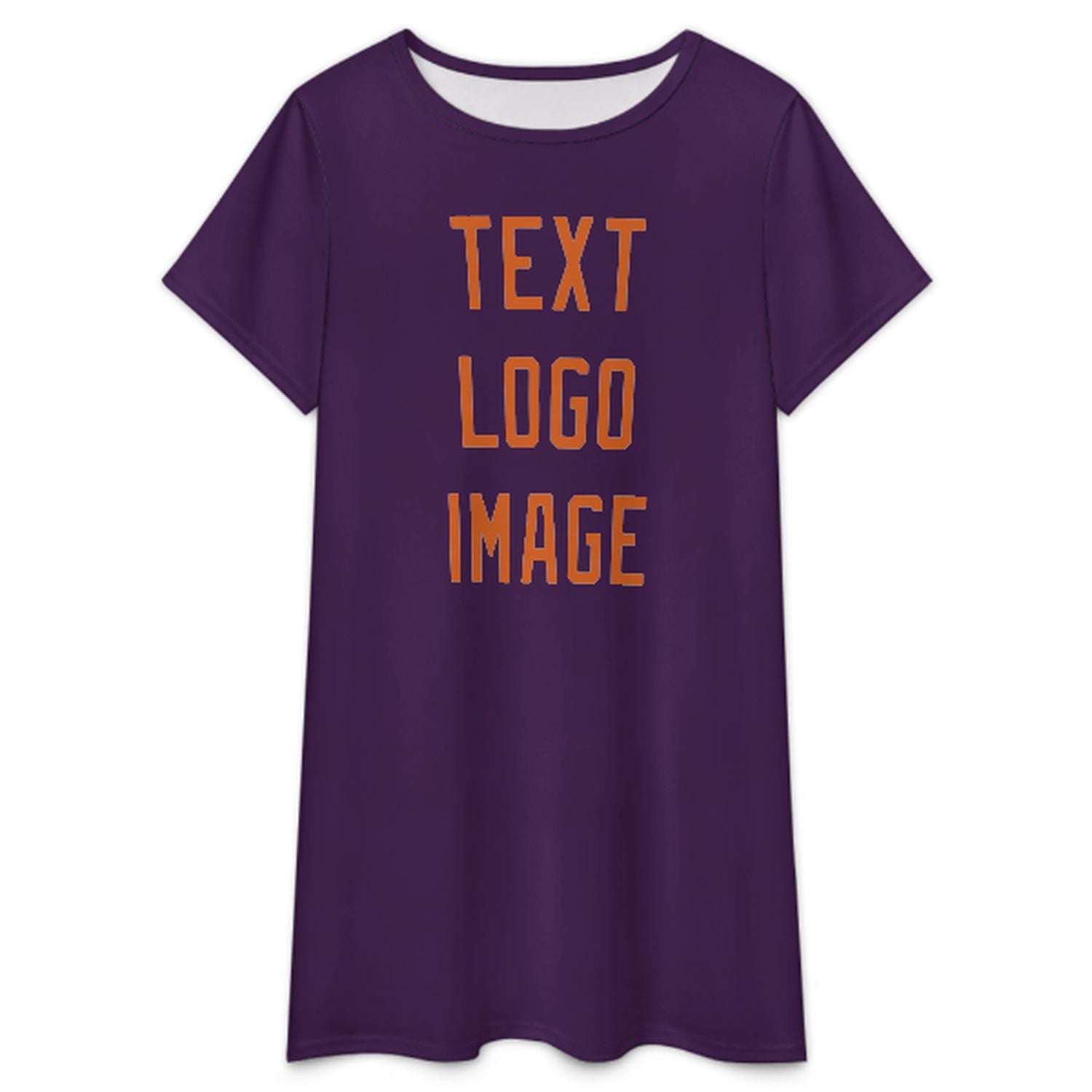 Camicia da notte viola-arancio su misura