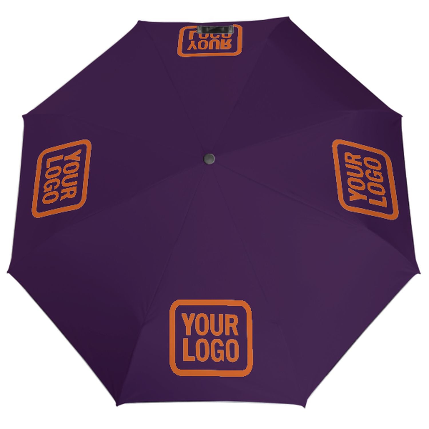 Maßgeschneidertes Lila Orange Automatik-Regenschirm
