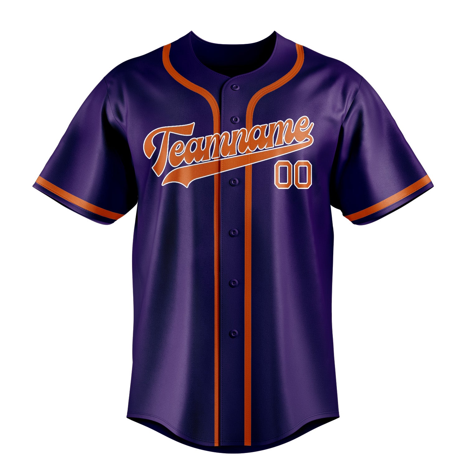 Benutzerdefiniertes Professionelles Lila Orange Baseballtrikot