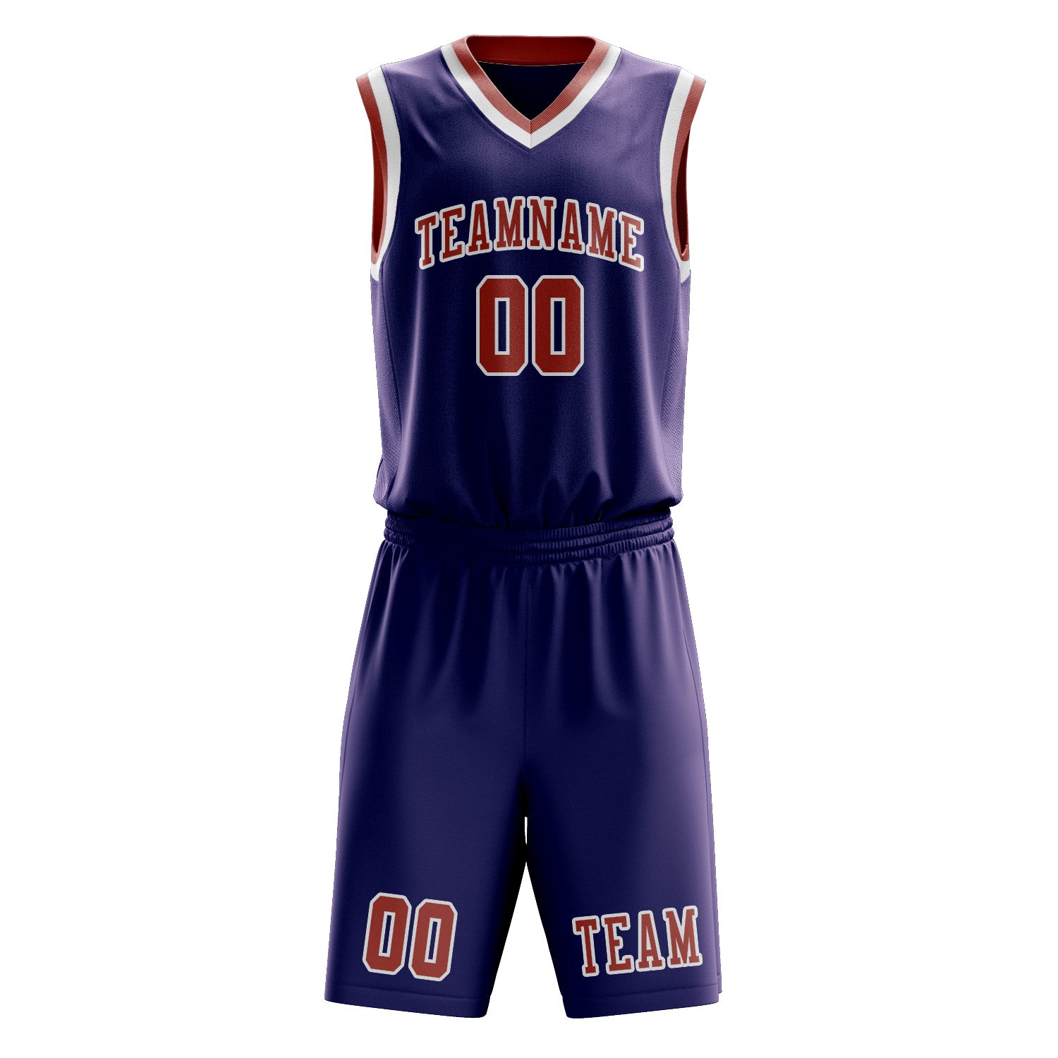 Benutzerdefiniertes Professionelles Lila Kupferrose Basketballtrikot-Set