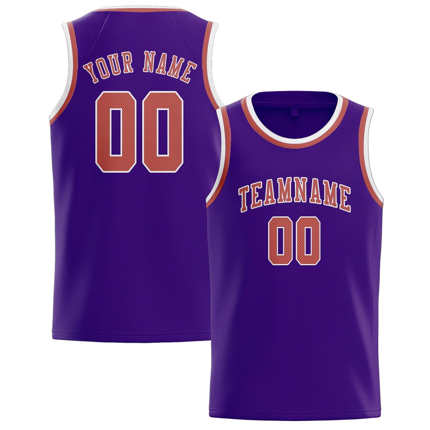 Benutzerdefiniertes Professionelles Lila Kupferrose Basketballtrikot