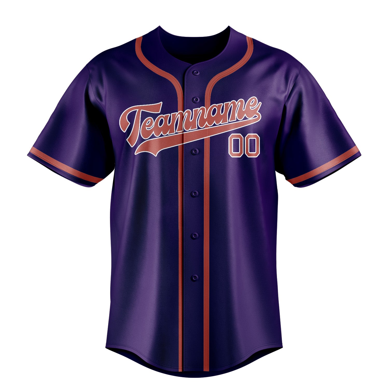 Benutzerdefiniertes Professionelles Lila Kupferrose Baseballtrikot