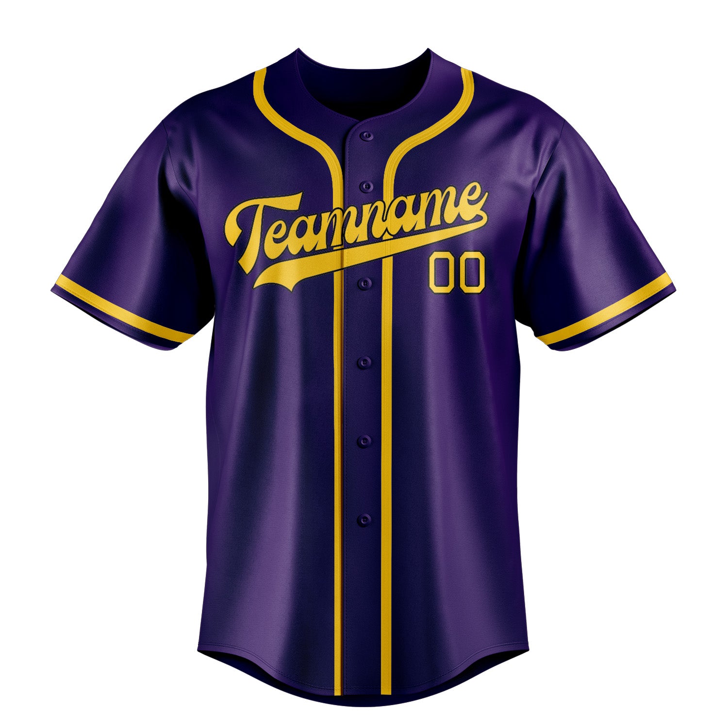 Benutzerdefiniertes Professionelles Lila Gold Baseballtrikot