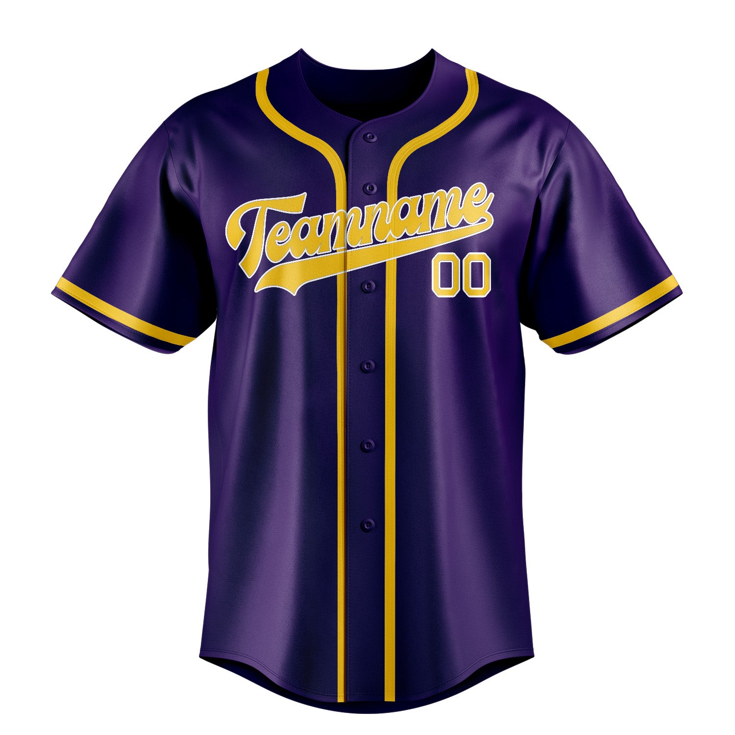 Benutzerdefiniertes Professionelles Lila Gold Baseballtrikot