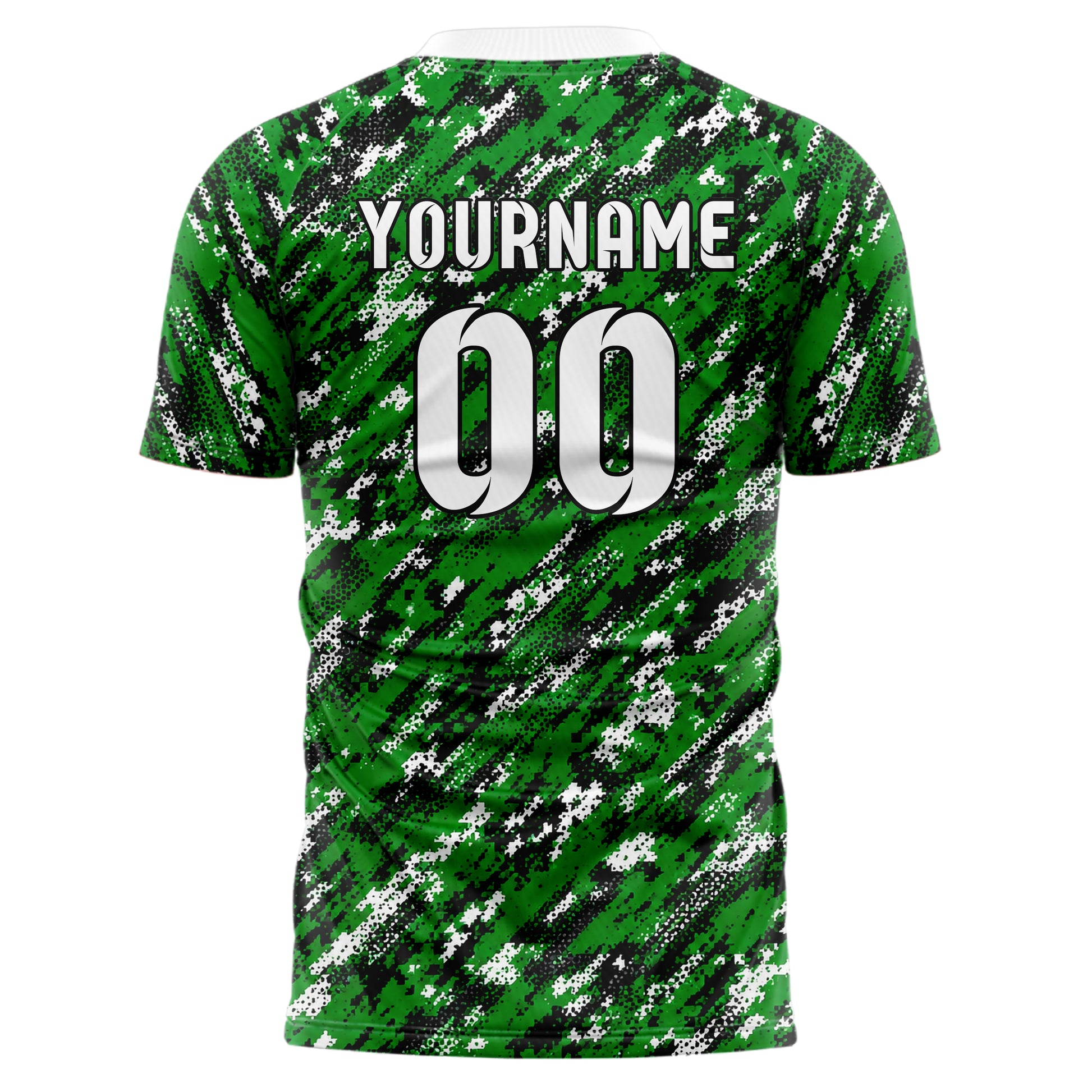 Kellygruen klassisches Camouflage Urban Camo Design 07-0016 individuelles Fußballtrikot back